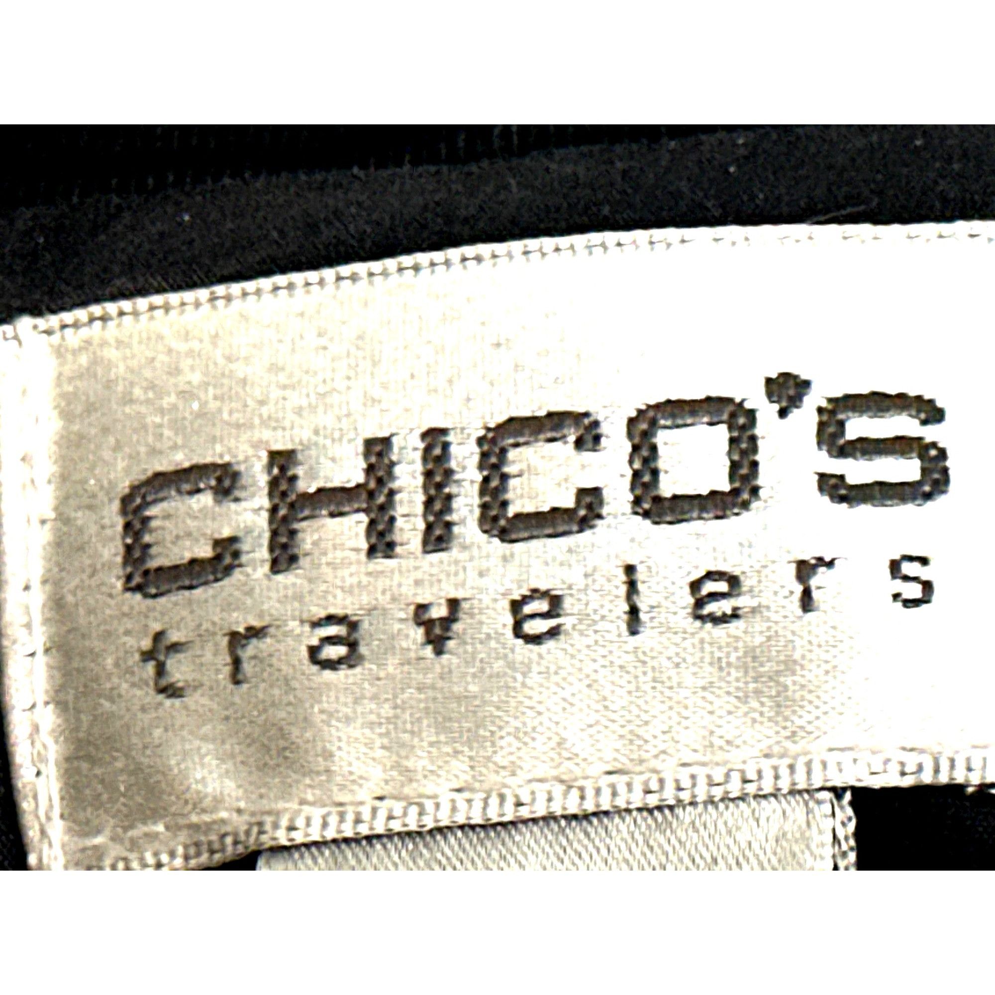 Chicos Chicos Travelers Size 3 Black Quilted Zip Front Vest Diamond Size L / US 10 / IT 46 - 6 Thumbnail