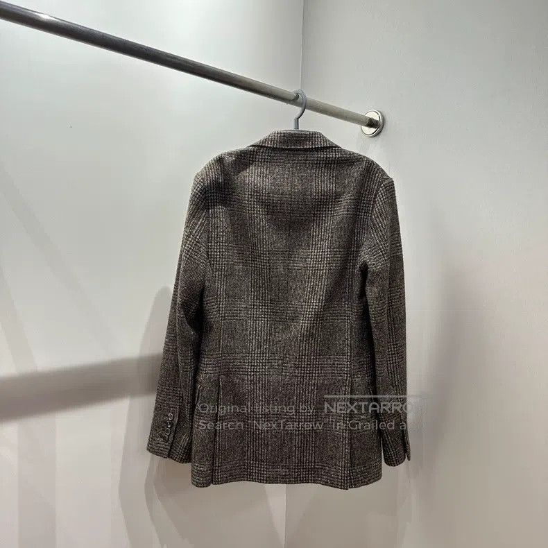 Brunello Cucinelli Brunello Cucinelli Alpaca wool tweed suit jacket Size 46L - 2 Thumbnail