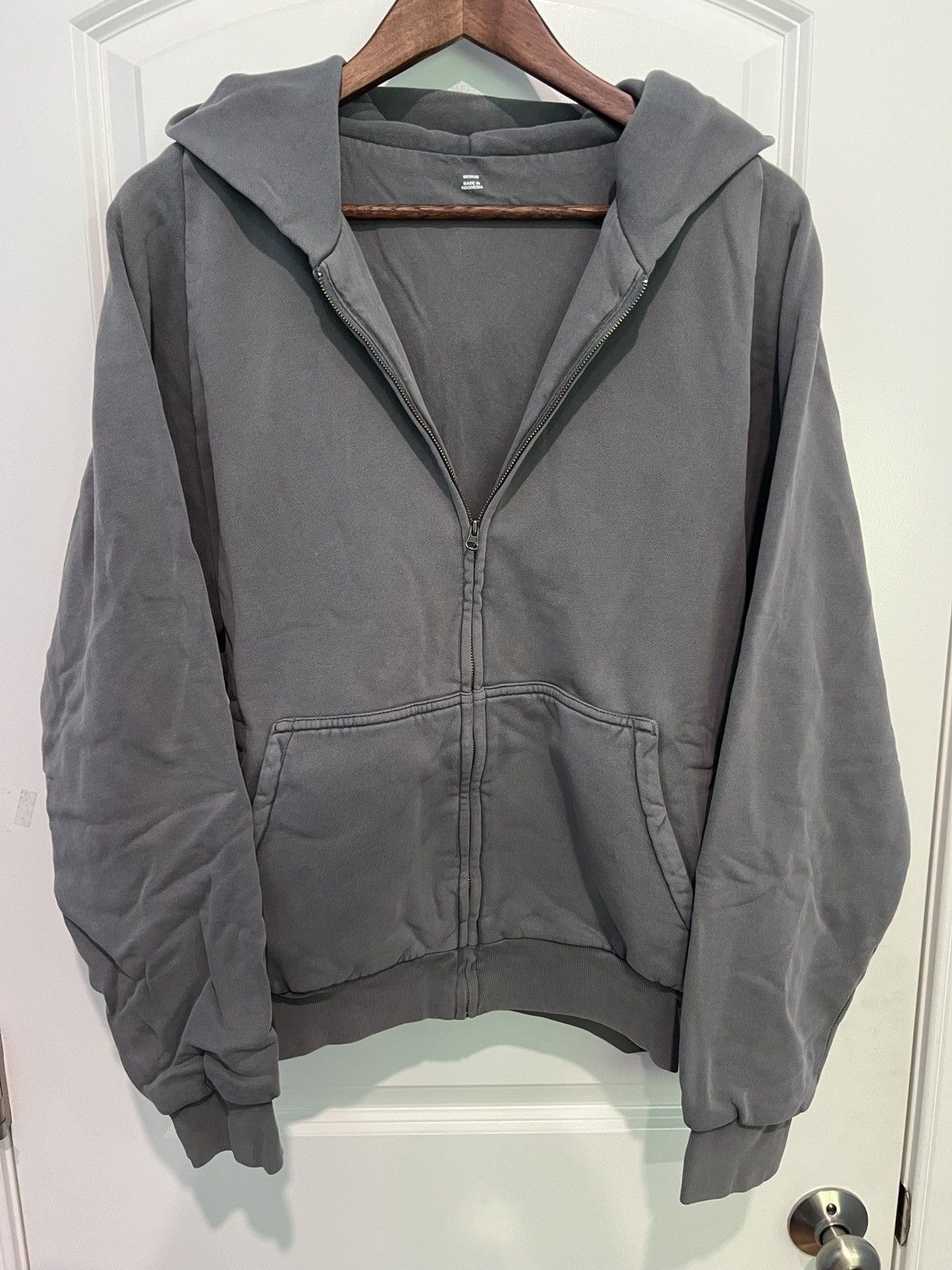 Balenciaga × Gap × Yeezy Yeezy Gap Zip Up Hoodie Poetic Grey Medium Size US M / EU 48-50 / 2 - 2 Thumbnail