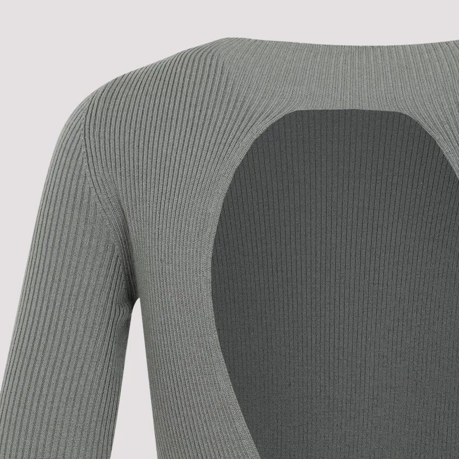 Rick Owens o1y0126 Wool Sweater in Moss Green Size L / US 10 / IT 46 - 3 Thumbnail