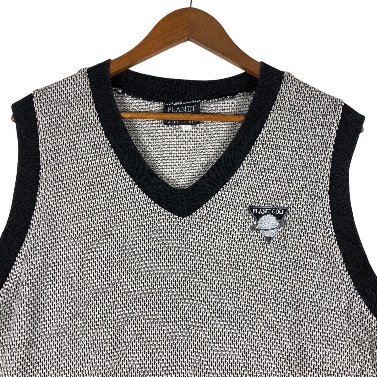 Vintage PLANET GOLF Nice Knitted Vest Sweater Size US M / EU 48-50 / 2 - 2 Thumbnail