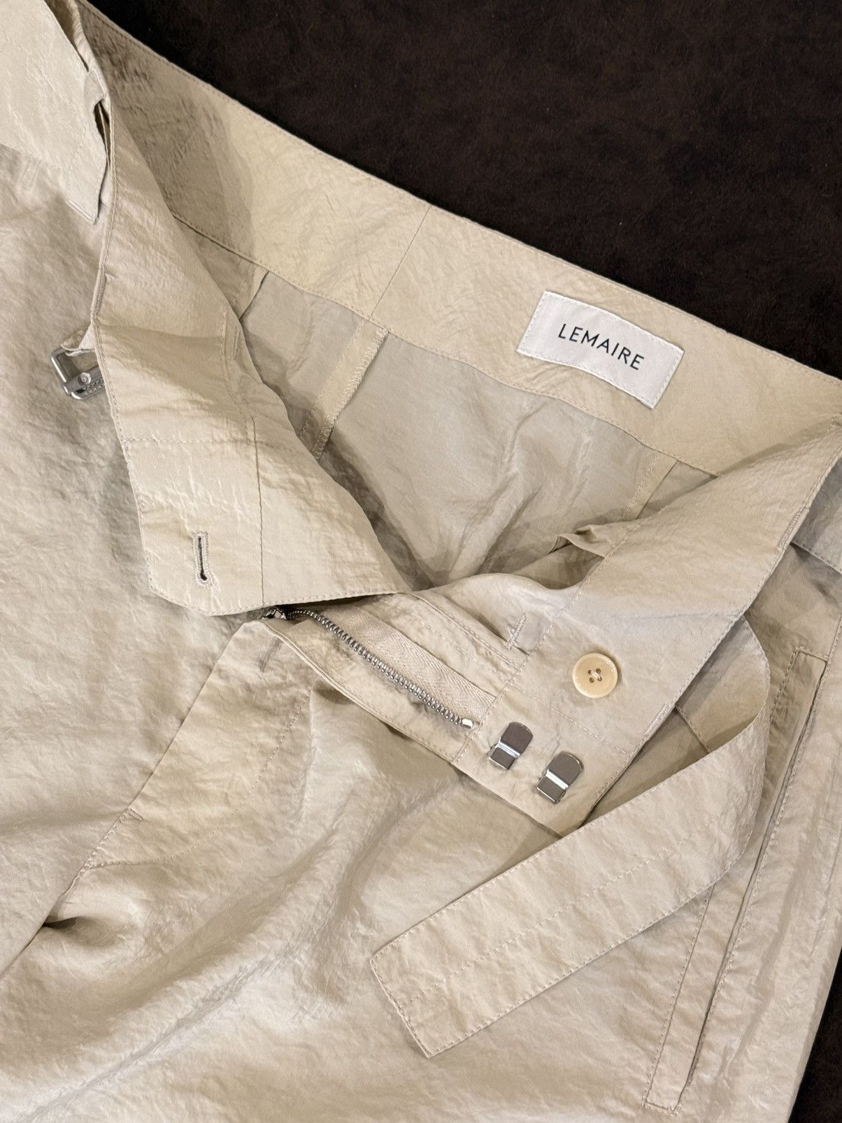 Lemaire Lemaire Dry Silk Soft Belted Pants - Ecru Size 28" / US 6 / IT 42 - 9 Thumbnail