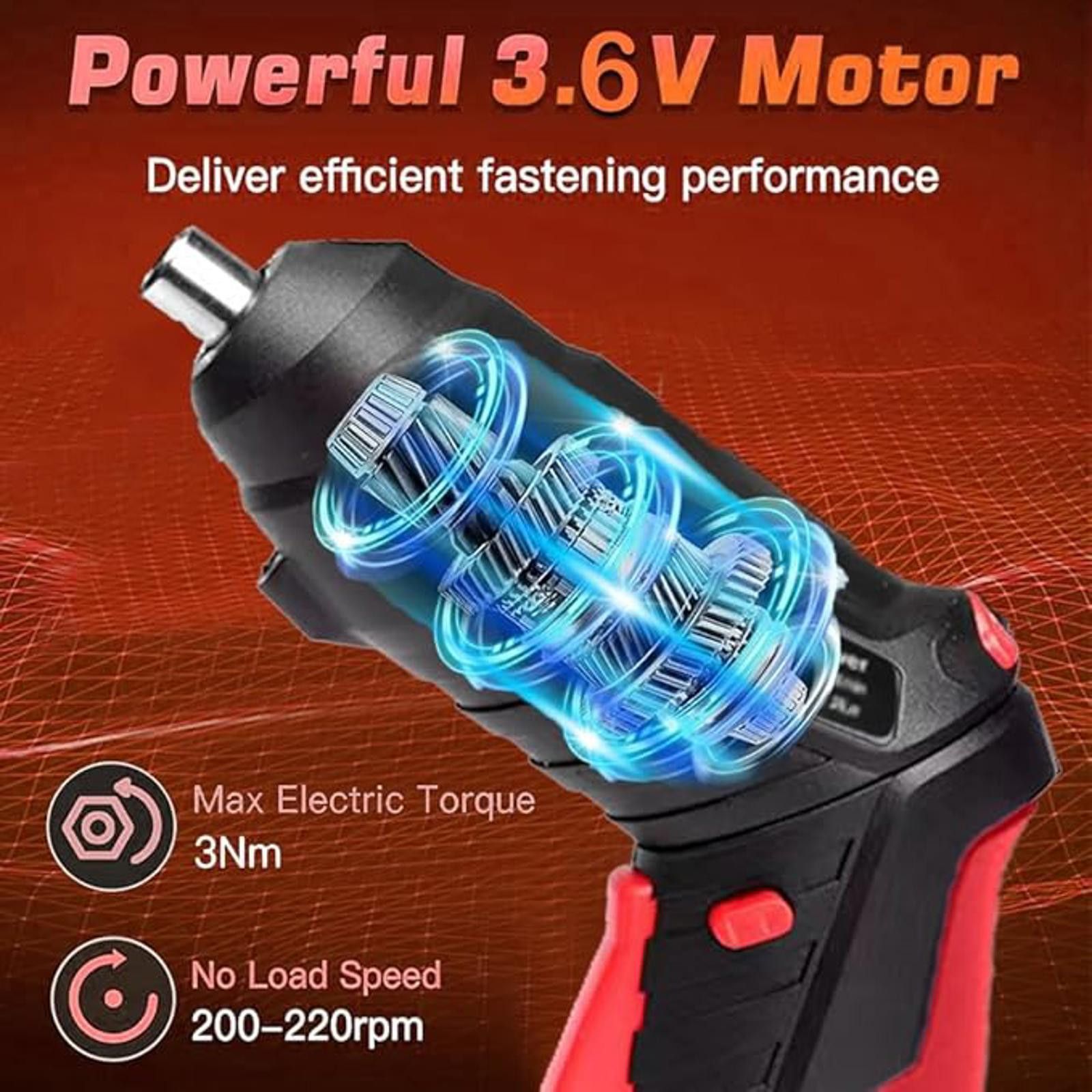 The Unbranded Brand Cordless Screwdriver Pistol Shape Set with Case and Bits Bla Size ONE SIZE - 2 Thumbnail