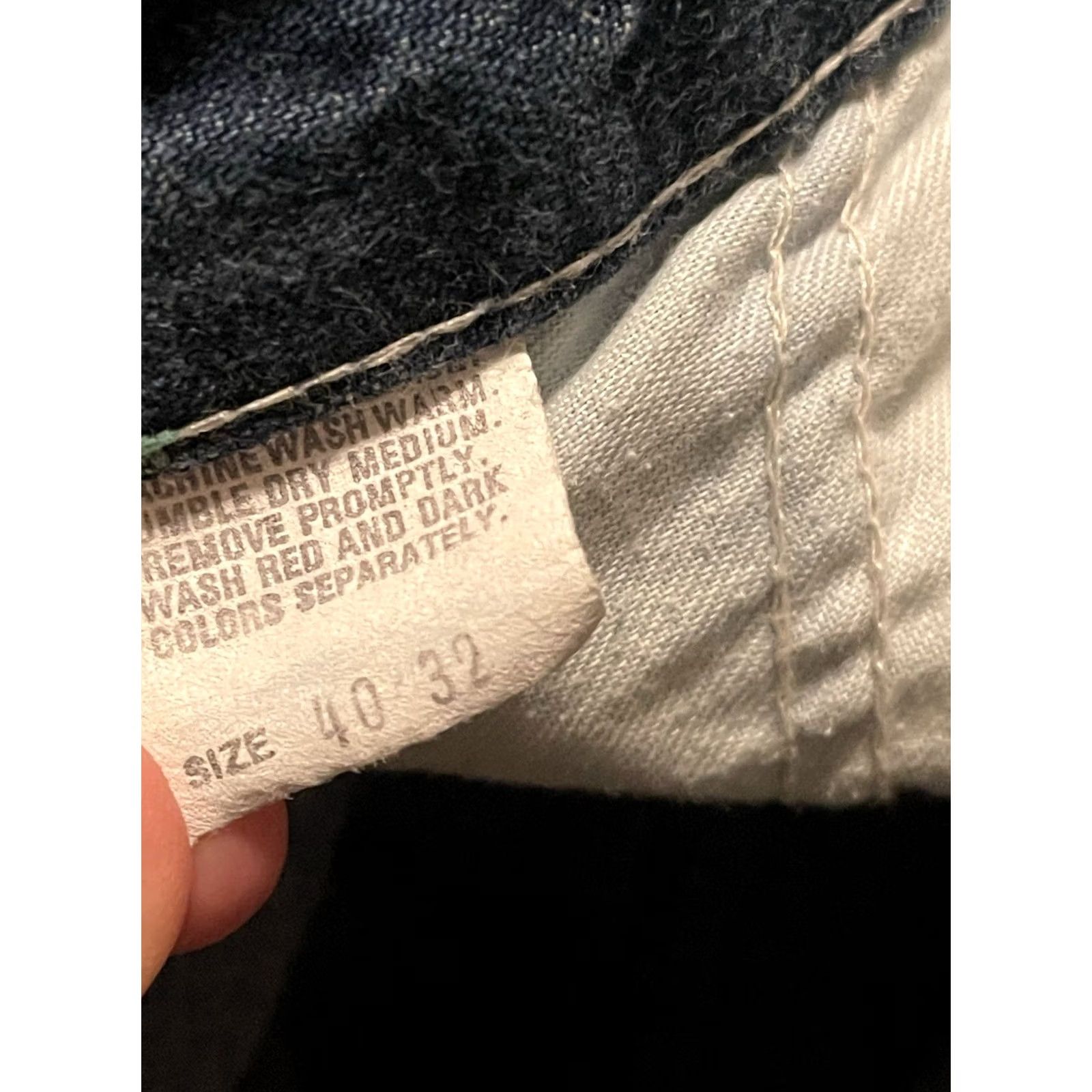 Vintage VINTAGE OshKosh B'gosh USA Union Made Sanforized Denim Jeans - Men's 40x32 - Blue, Cotton, Zip, Regular, Straight, 32in Inseam, Pockets, United States Size US 40 / EU 56 - 5 Thumbnail