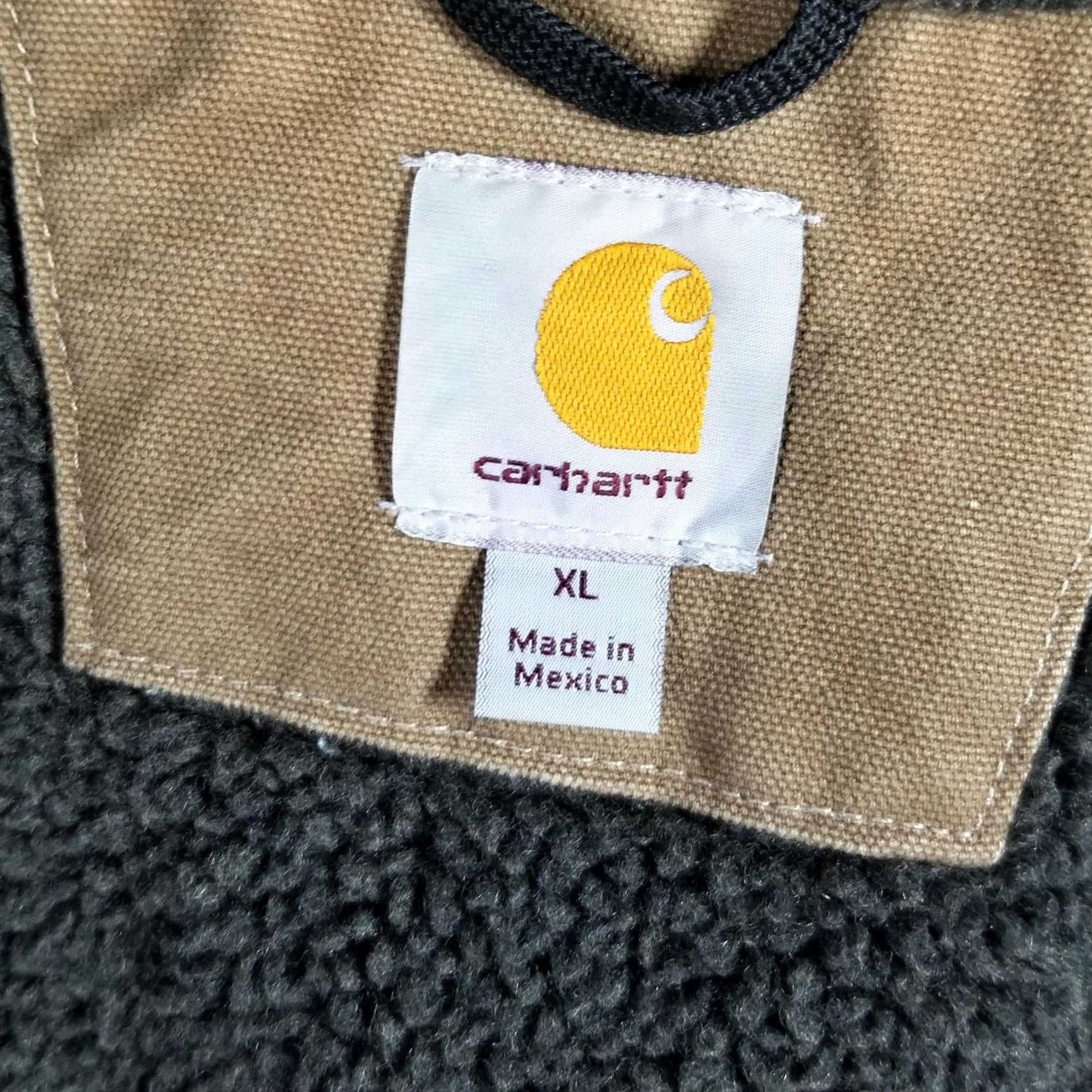 Carhartt Carhartt Jacket XL Brown Canvas Hooded Sherpa Lined Parka J284 FRB Mens Size US XL / EU 56 / 4 - 4 Thumbnail