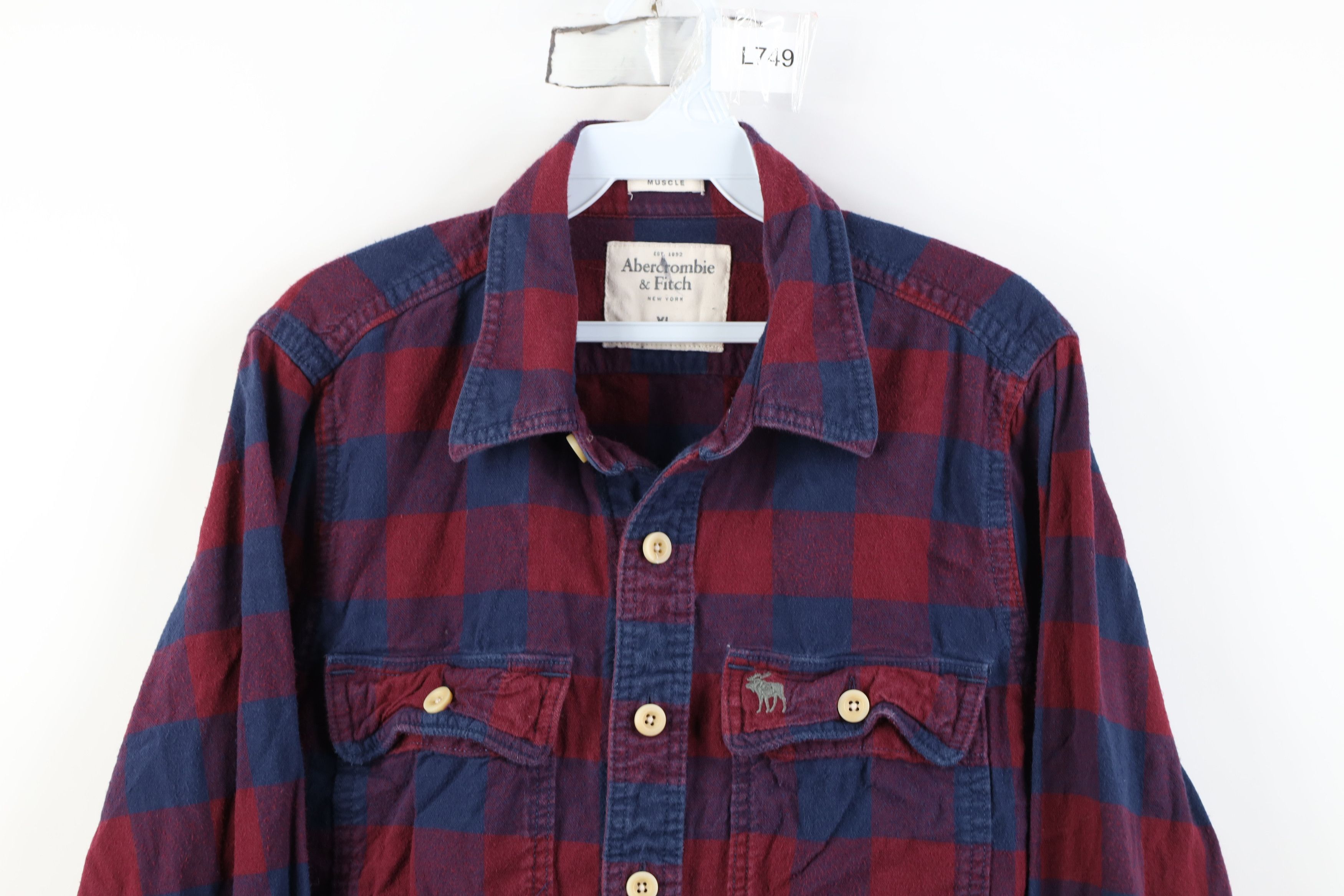 Abercrombie & Fitch Vintage 90s Y2K Abercrombie & Fitch Flannel Button Shirt Size US XL / EU 56 / 4 - 2 Thumbnail