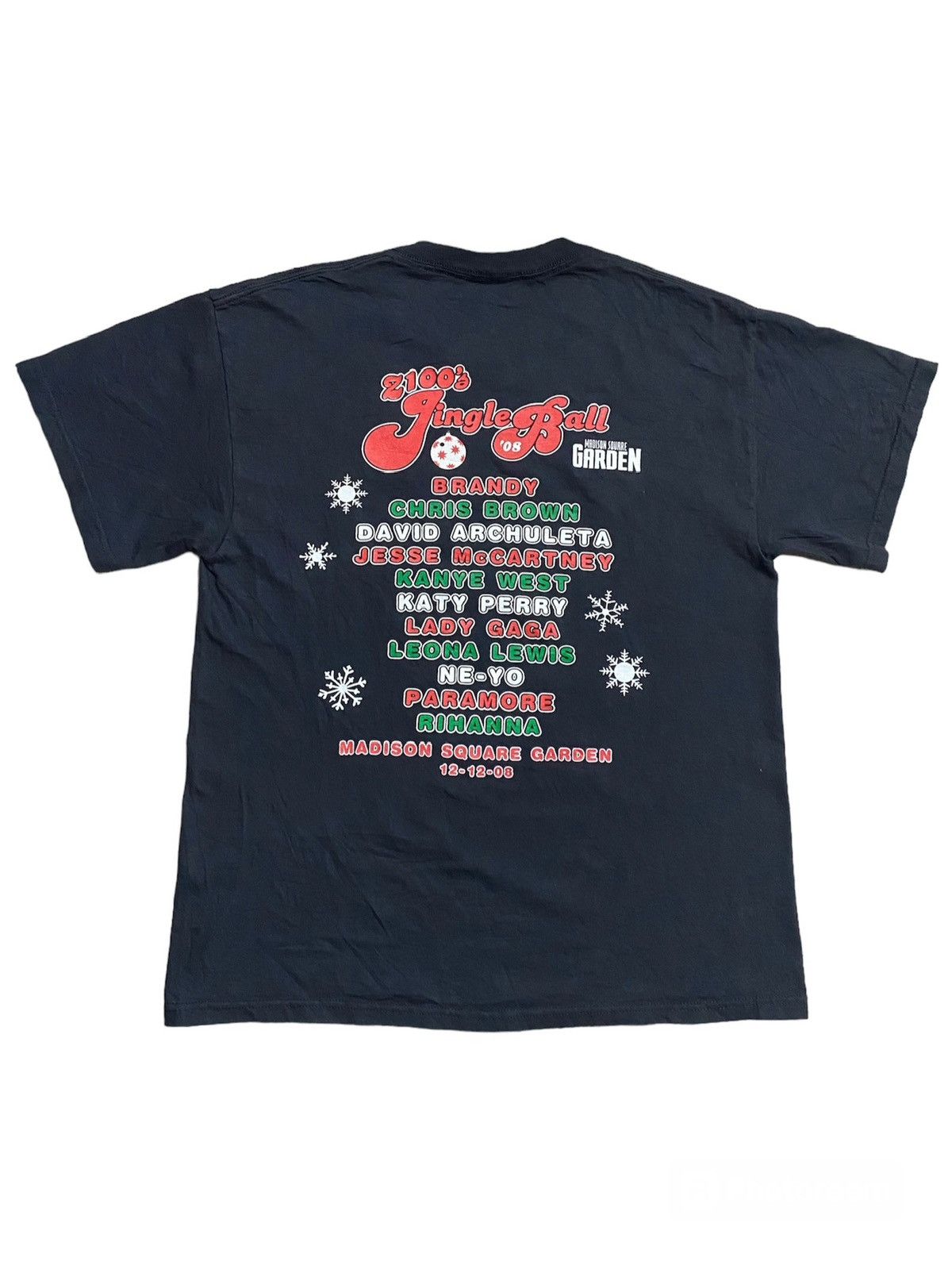Band Tees Vintage Jingle Ball 2008 Kanye West Chris Brown T-Shirt Size US M / EU 48-50 / 2 - 6 Thumbnail