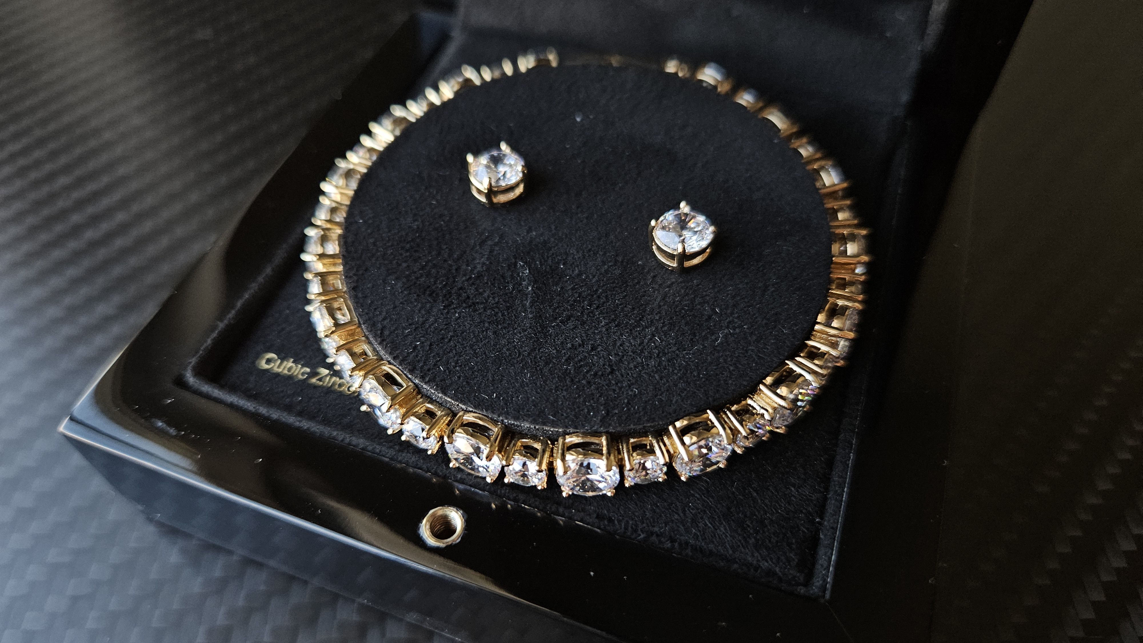 Givenchy 👑 Crystal Cubic Gold Tennis Bracelet Size ONE SIZE - 3 Thumbnail