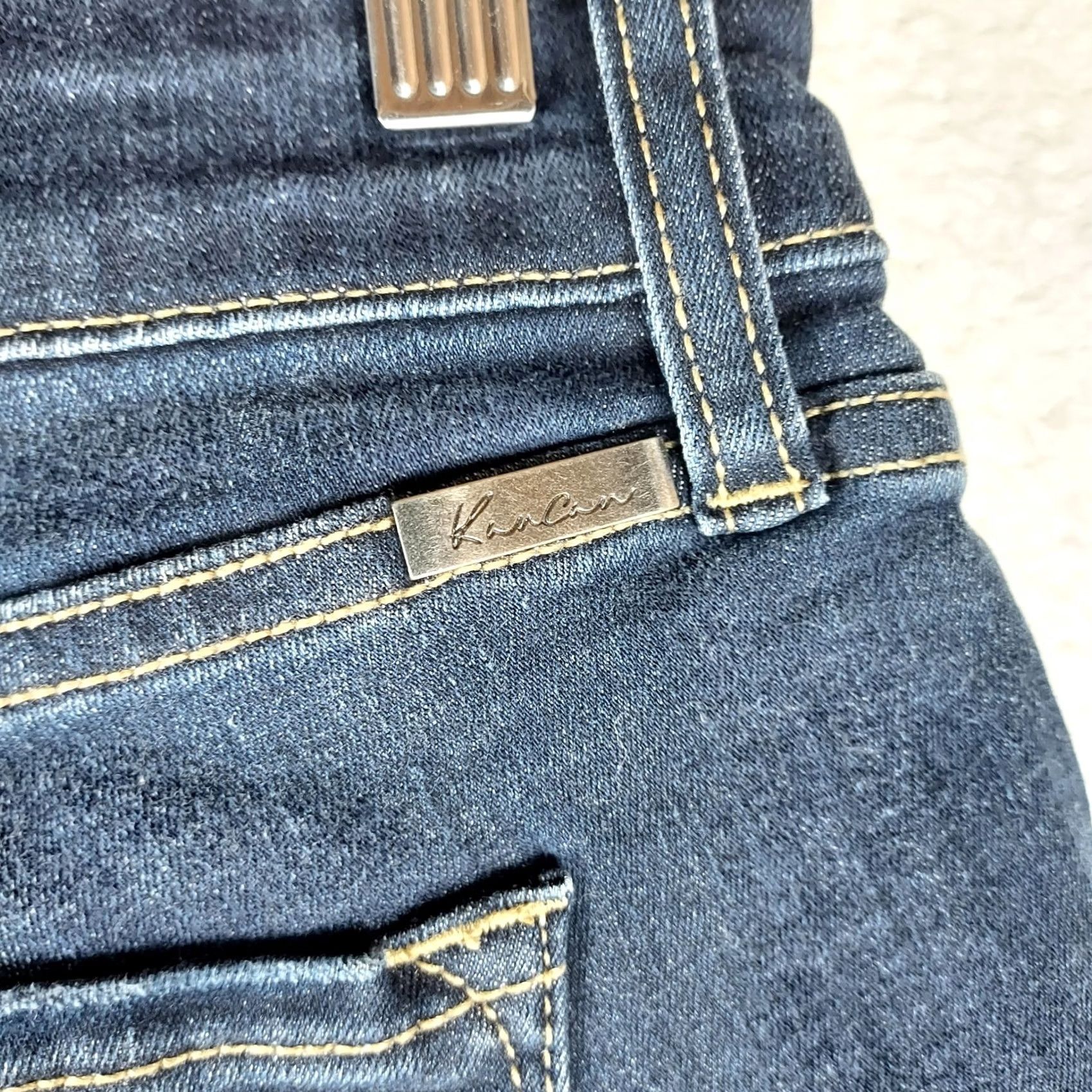 Vintage VINTAGE KanCan Bermuda Shorts Women 9/28 Distressed Denim Rolled Raw Hem KC8557BD Blue 5-Pocket Summer Spring Women's Regular Size 9/28 XS? Size 28" / US 6 / IT 42 - 3 Thumbnail