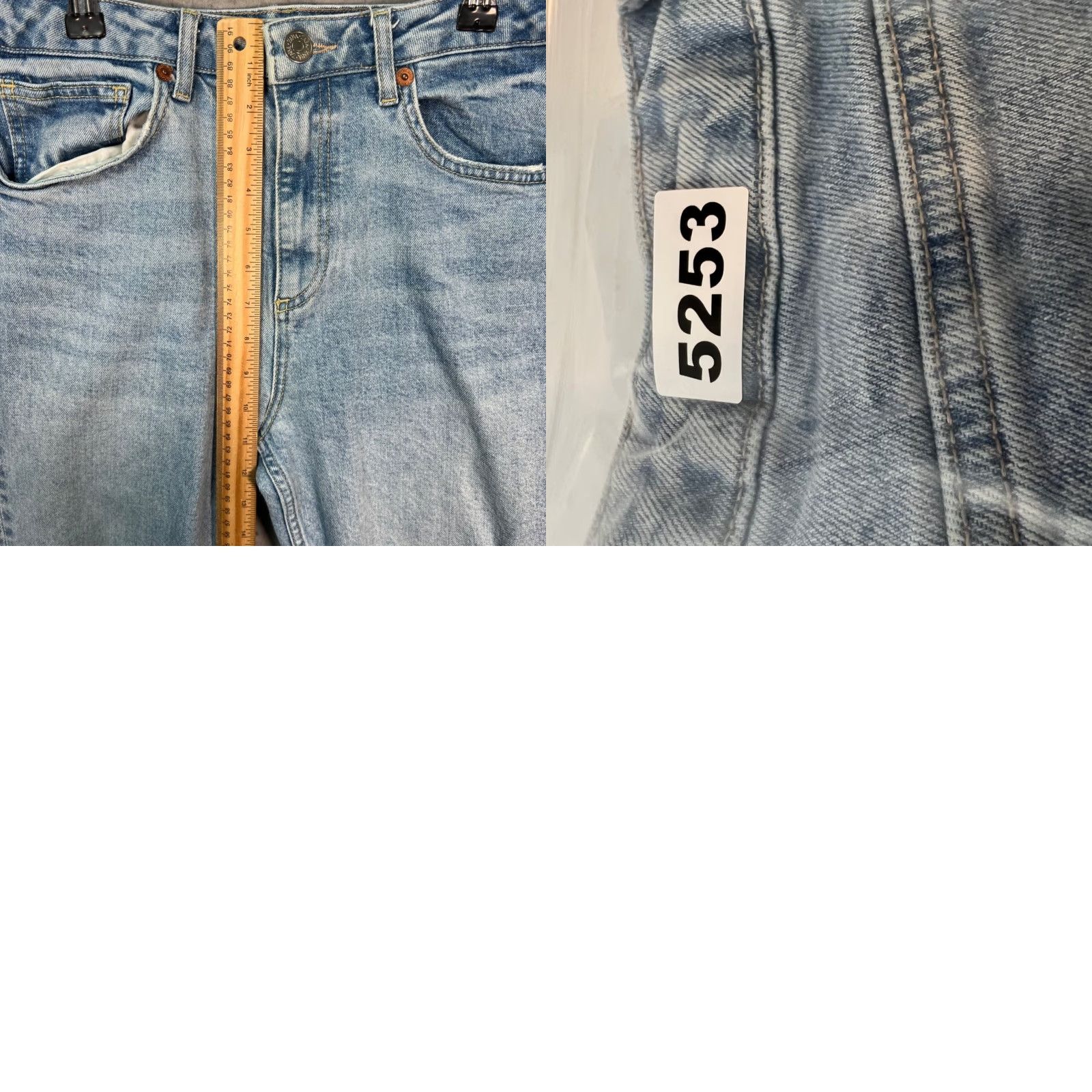 Zara Zara Womens Jeans Distressed Light Blue Tapered 8 Regular Denim 5-Pocket Inseam 26 Adult Womens Blue Size 30" / US 8 / IT 44 - 8 Thumbnail