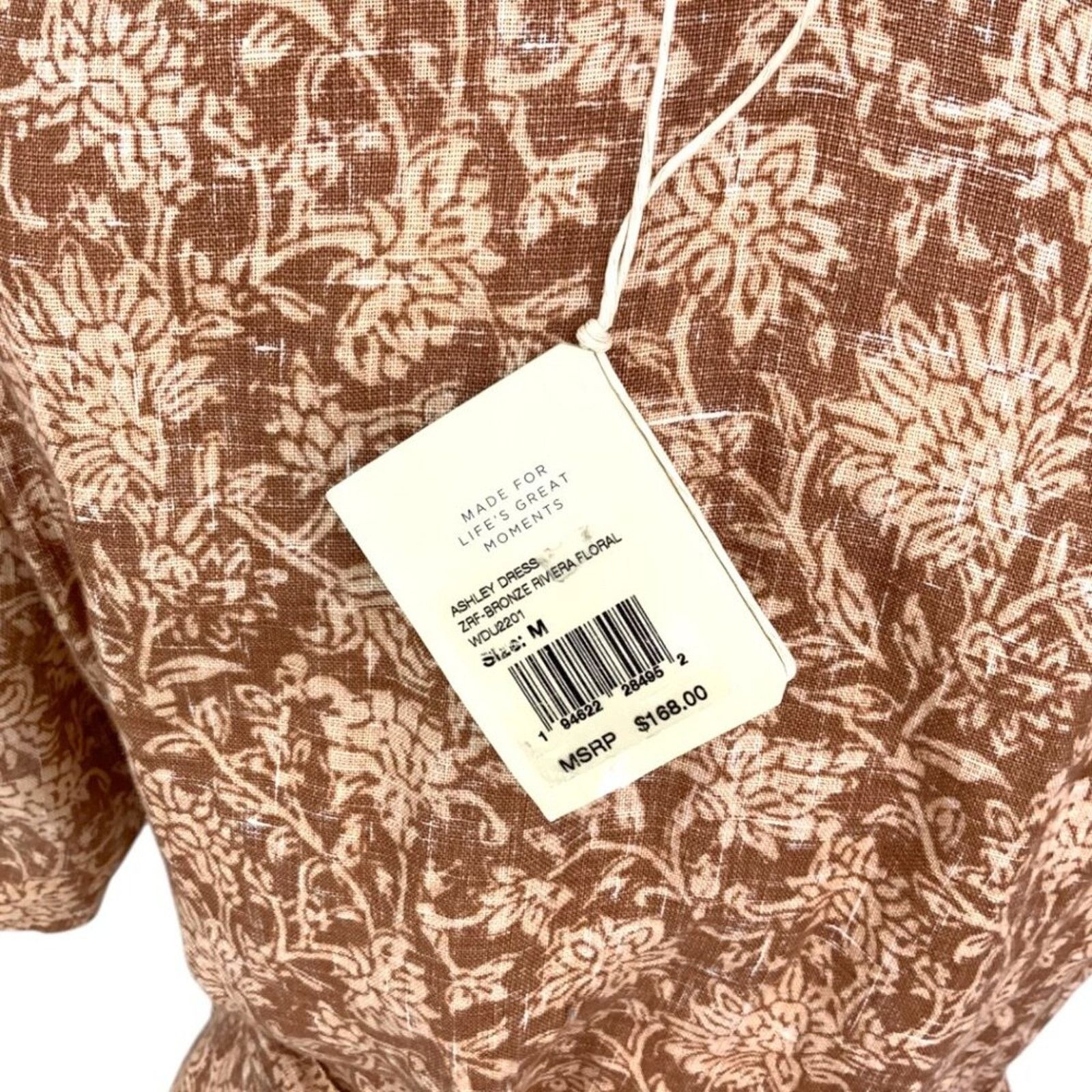 Faherty Faherty Ashley Tie Waist Linen Dress Medium NWT $168 MSRP Size M / US 6-8 / IT 42-44 - 6 Thumbnail