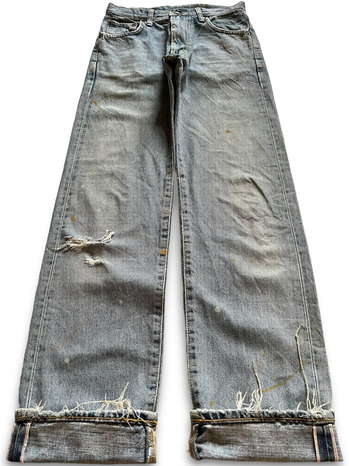 Edwin Vintage Japanese Edwin 505 Selvedge Painted Splatter Jeans Size US 26 / EU 42 - 1 Thumbnail
