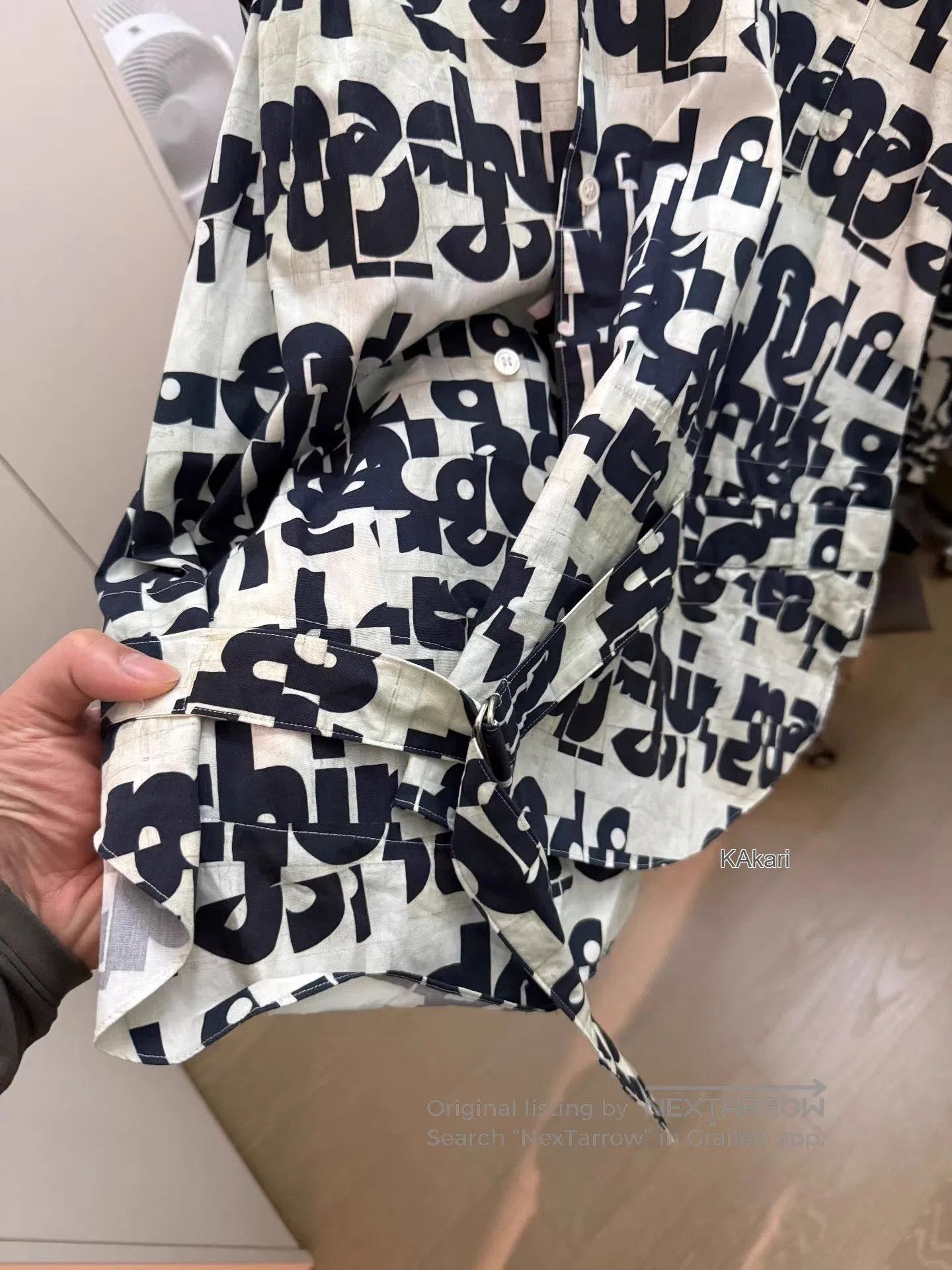 Comme des Garcons White Abstract Pattern Long Sleeve Button. Size US M / EU 48-50 / 2 - 3 Thumbnail