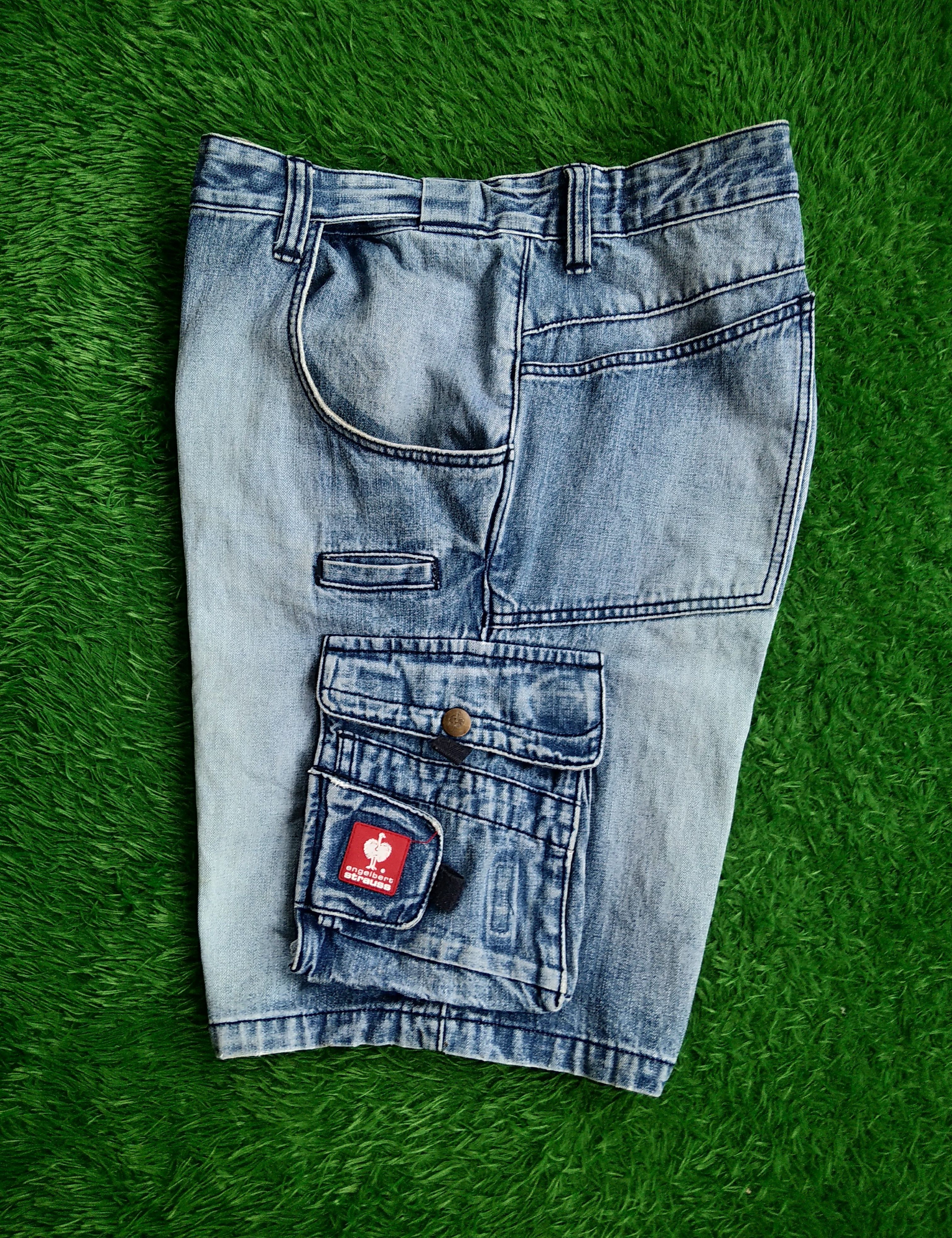 Garment Reproduction of Workers × Vintage Engelbert Strauss Denim Carpenter Multi Pocket Size US 36 / EU 52 - 3 Thumbnail