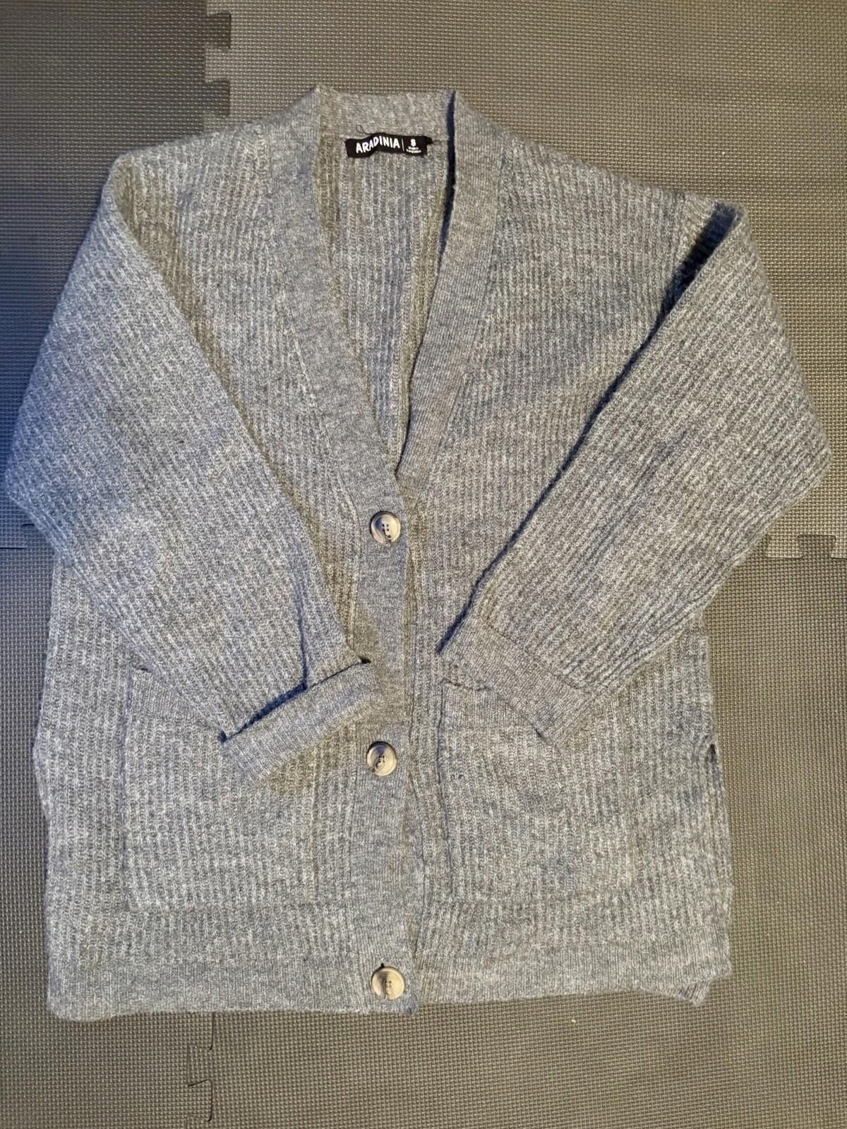 NBDN Nobrandedon Aradina Grey Button Up Cardigan Acrylic Woman’s Size Small Size S / US 4 / IT 40 - 1 Thumbnail