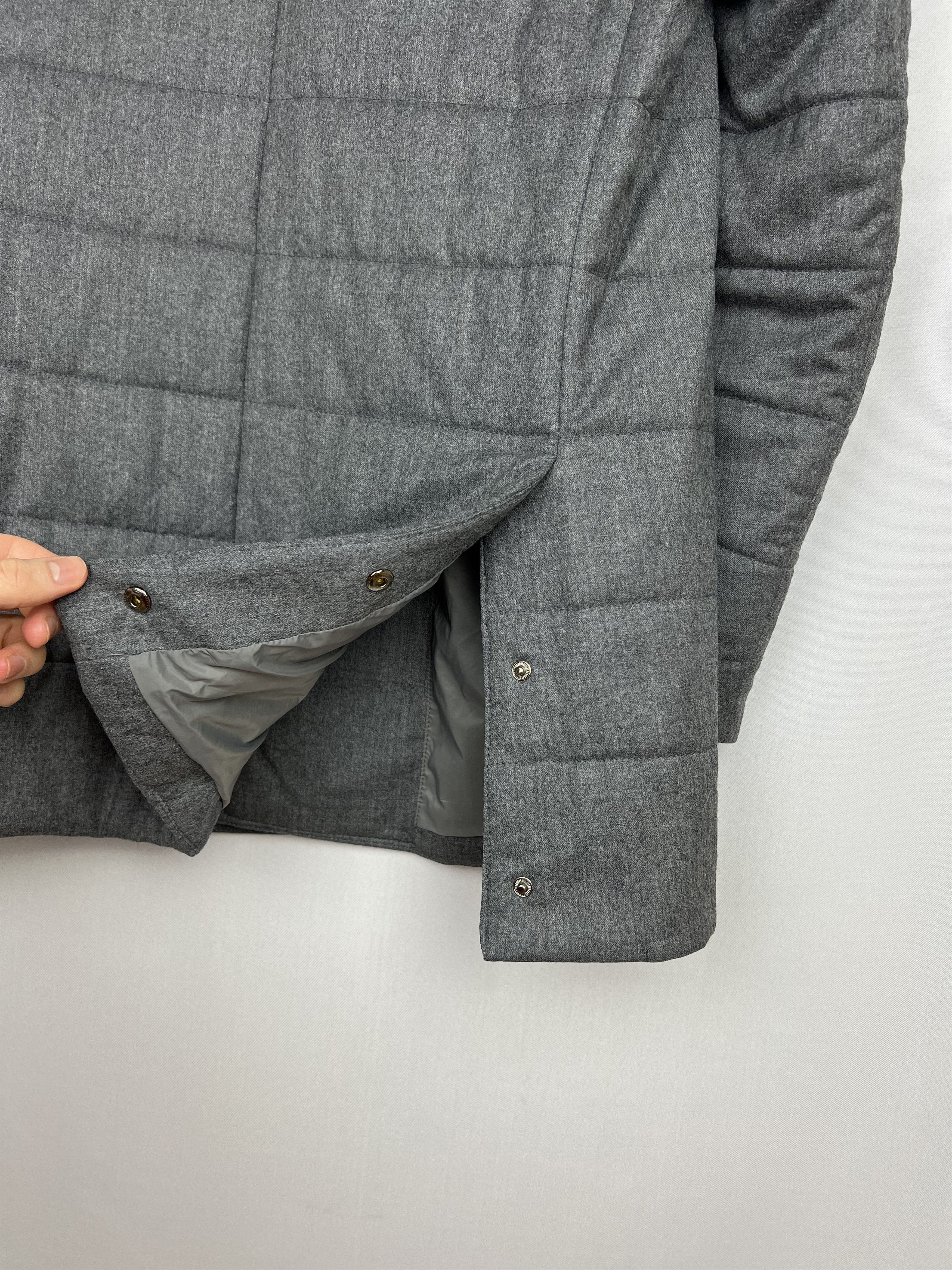 Boggi Vitale Barberis Wool Single-Breasted Insulated Coat Size US M / EU 48-50 / 2 - 10 Thumbnail