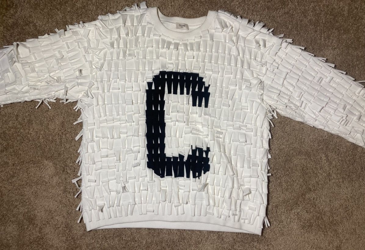 Celine × Hedi Slimane AW22 Celine Fringe C Logo Sweater 2022 Hedi Frill 2022 Print Size US S / EU 44-46 / 1 - 2 Thumbnail