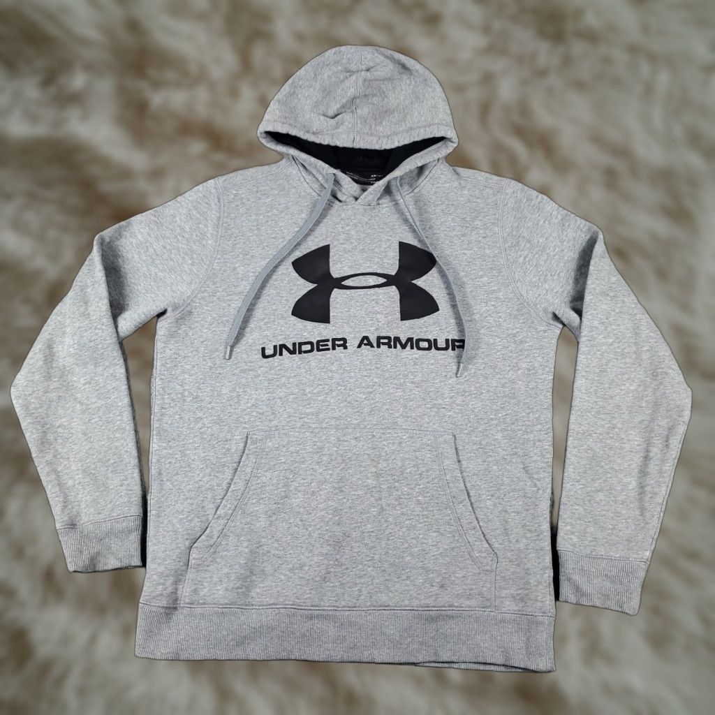 Under Armour VINTAGE Under Armour Hoodie Pullover Mens Medium Gray Casual Athletic Sweatshirt All Seasons Size US M / EU 48-50 / 2 - 1 Thumbnail