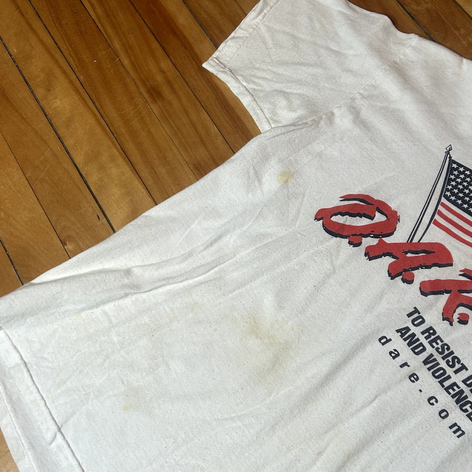 Vintage Y2K DARE White T-Shirt Large Size US L / EU 52-54 / 3 - 2 Thumbnail