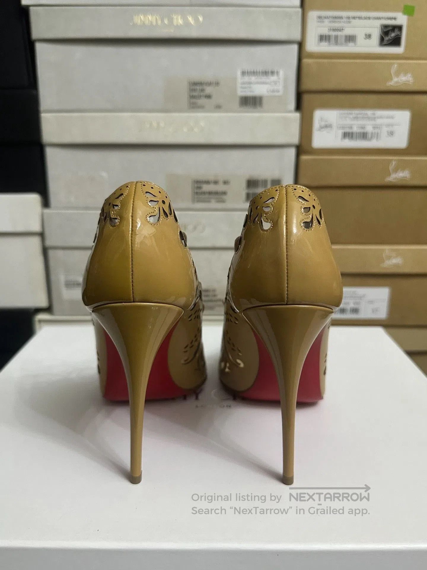 Christian Louboutin Christian Louboutin Strappy Red Sole Heels. Size US 6 / IT 36 - 4 Thumbnail