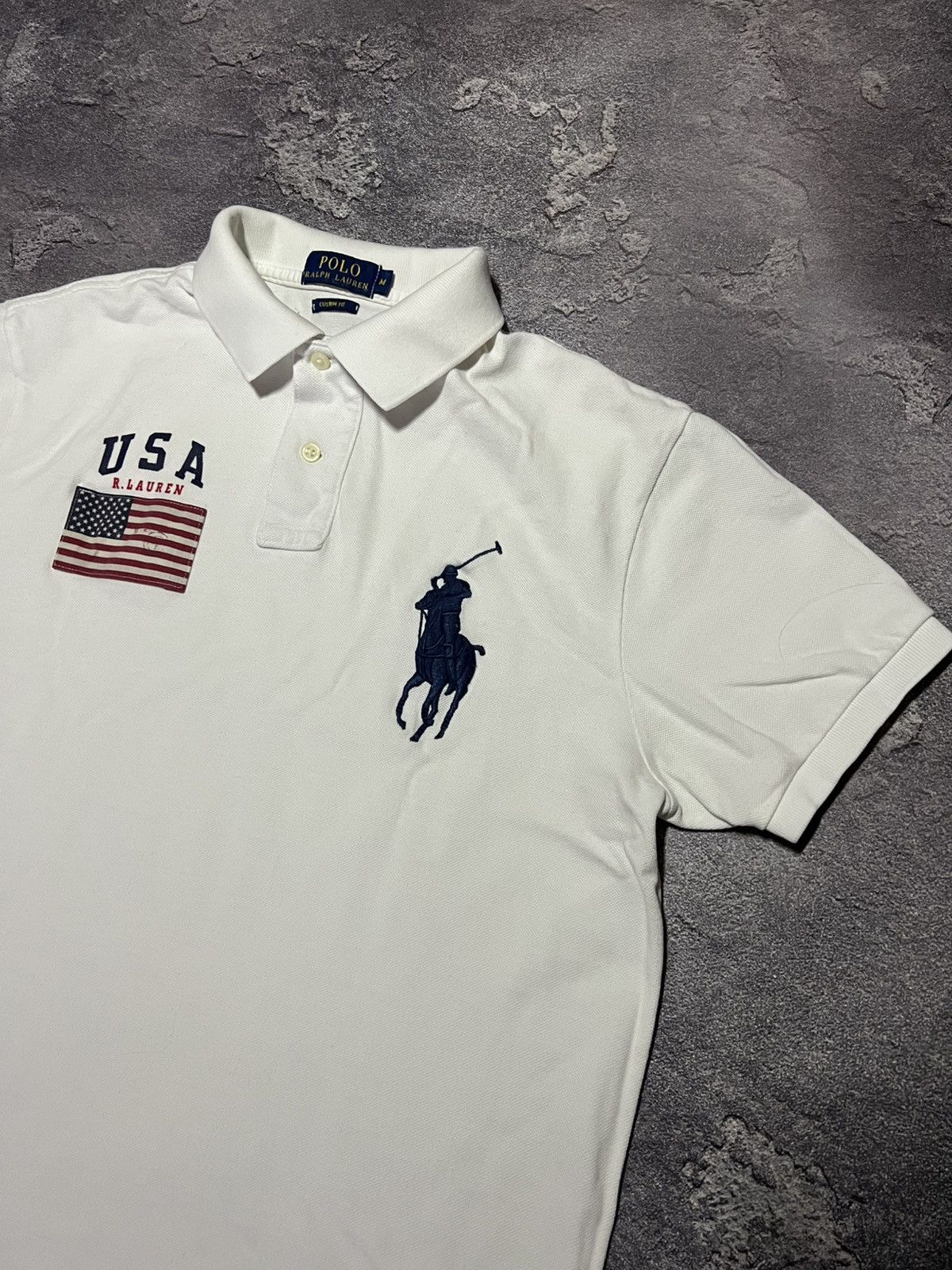 Ralph Lauren Vintage 90s Ralph Lauren USA Polo Tee Big Logo Streetwear Size US M / EU 48-50 / 2 - 2 Thumbnail