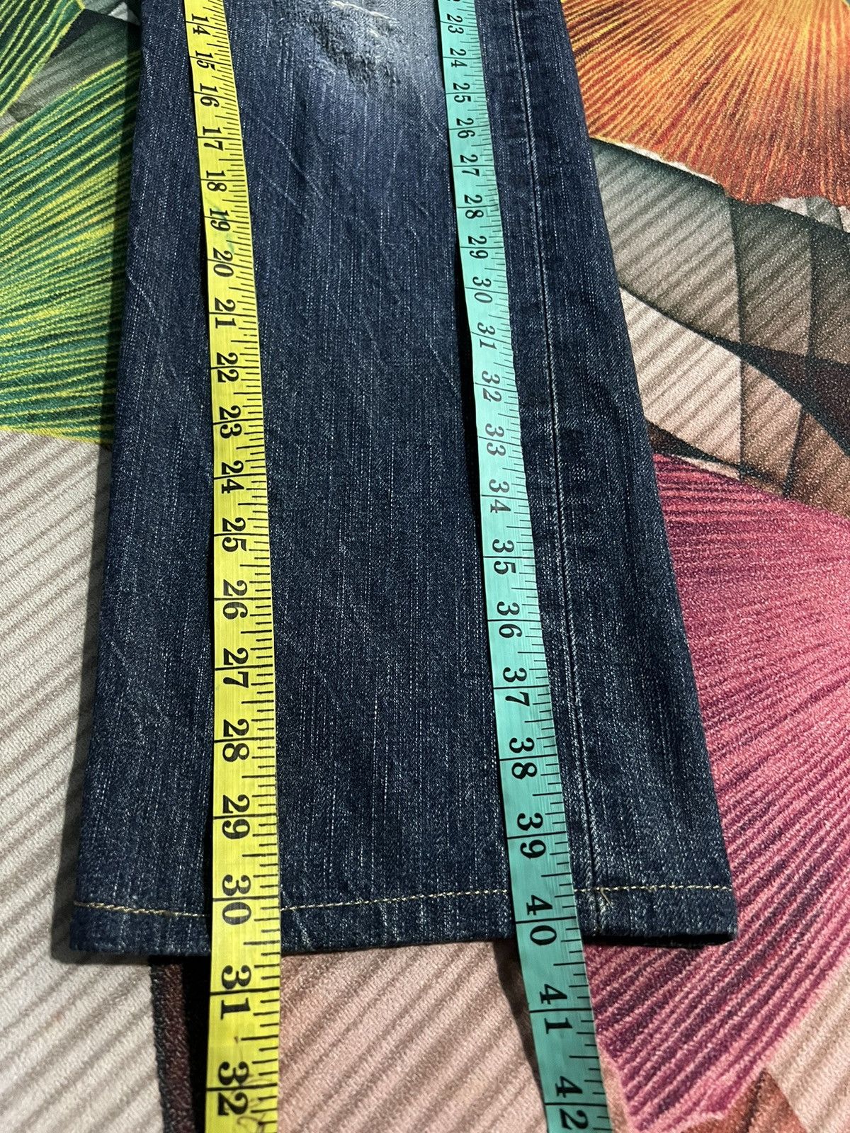 Edwin × If Six Was Nine VINTAGE EDWIN 505s REDLINE DISTRESSED JEANS Size US 29 - 14 Thumbnail