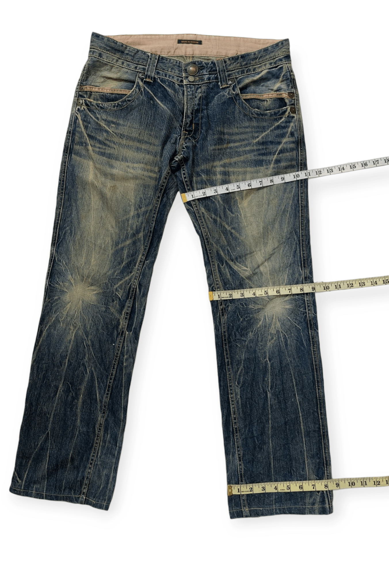 Blueway Japan Made Baggy Distressed Denim