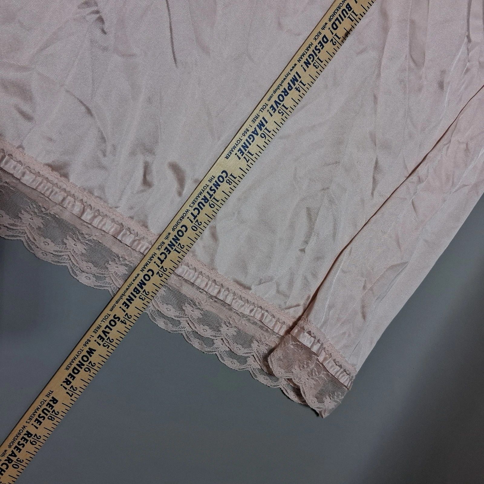 Other 1970s Formfit Solid Pink Lace Trim Half Slip – Size Medium Size 23" - 5 Thumbnail