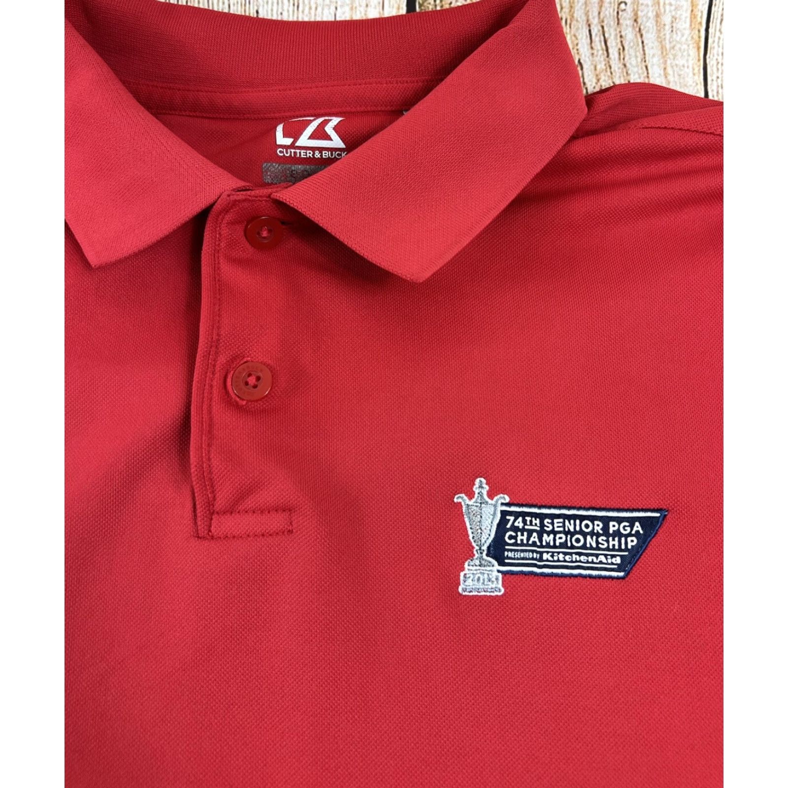 Cutter & Buck Cutter & Buck Polo Red Golf XL Men's PGA Tour 74th Championship Mens (Pre owned) Size US XL / EU 56 / 4 - 4 Thumbnail