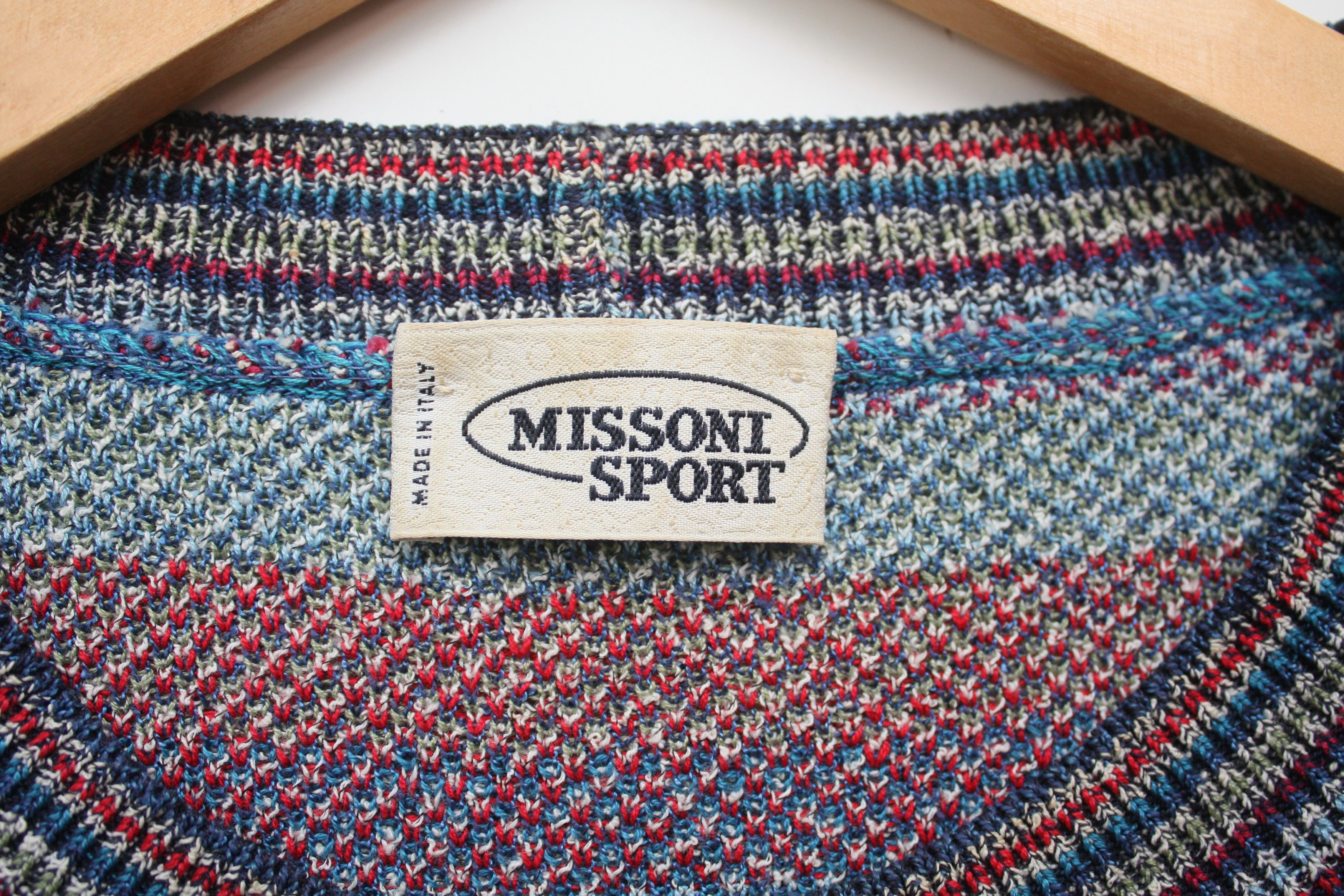 Missoni Missoni Sport Vintage Abstract Knitted Sweater Men's 52 Size US L / EU 52-54 / 3 - 4 Thumbnail
