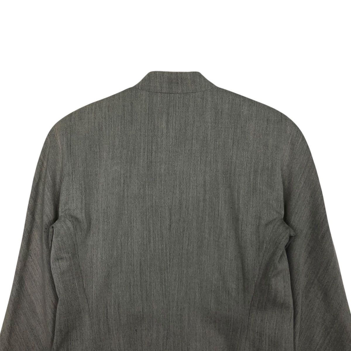 Hermes 🔥VINTAGE CROPPED BUTTON JACKET HERMES PARIS RICH GREY Size S / US 4 / IT 40 - 11 Thumbnail
