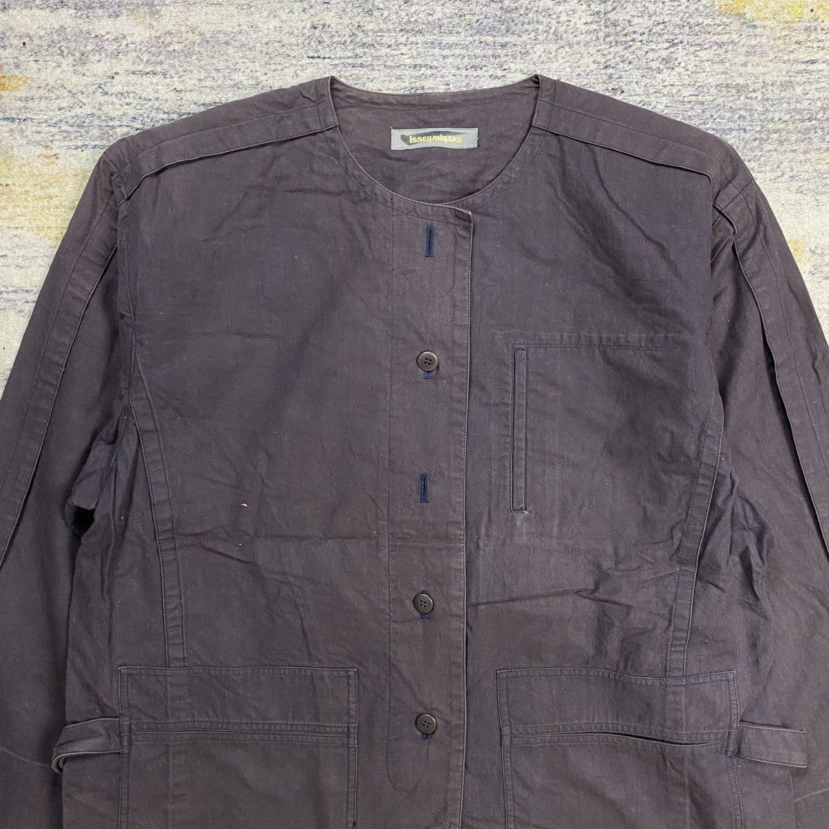 Issey Miyake Vintage issey miyake collarless jacket Size M / US 6-8 / IT 42-44 - 2 Thumbnail