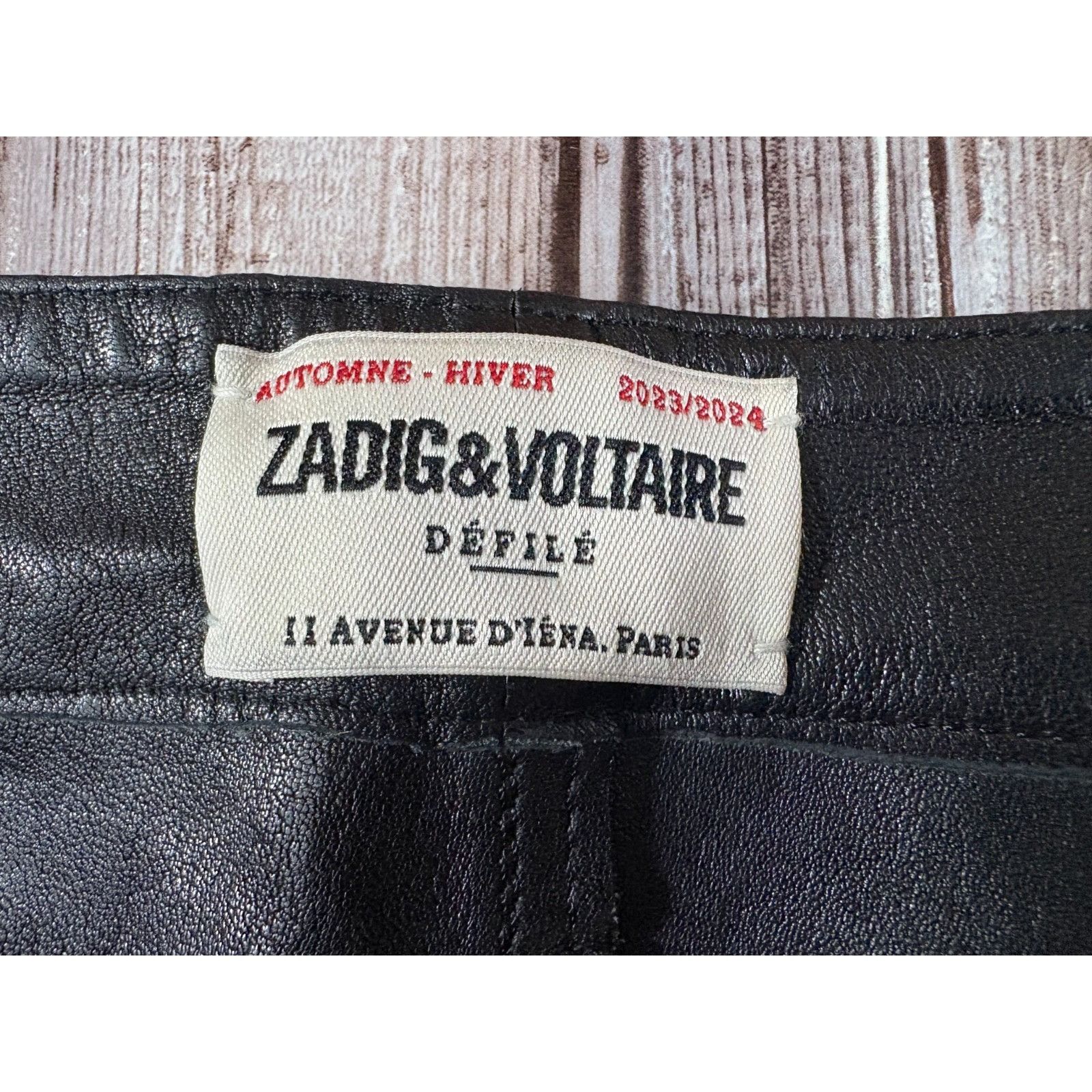Zadig & Voltaire Zadig & Voltaire Paulin moto paneled Leather Pants size 42 U Size 36" / US 14 / IT 50 - 3 Thumbnail