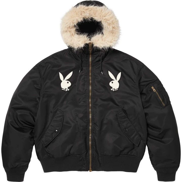 Playboy × Supreme Supreme Playboy Hooded MA-1 Size US M / EU 48-50 / 2 - 2 Thumbnail