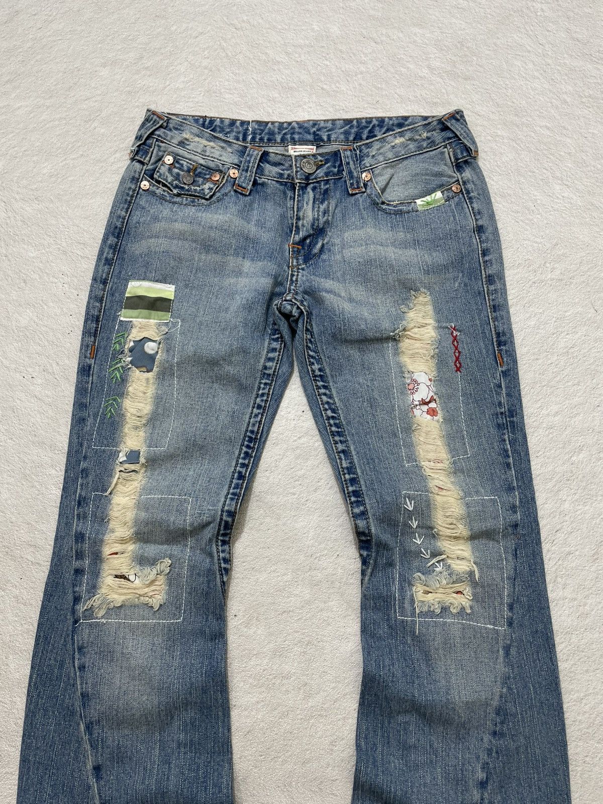 Diesel 2000s True Religion Flare Denim Patchwork Y2K Ifsix Hysteric Size 30" / US 8 / IT 44 - 2 Thumbnail