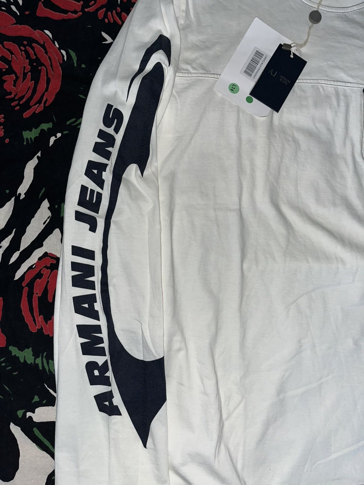 Giorgio Armani Crazy Y2K Skater Grunge Faded ERD Tribal Armani Pocket Tee Size US XXL / EU 58 / 5 - 2 Thumbnail