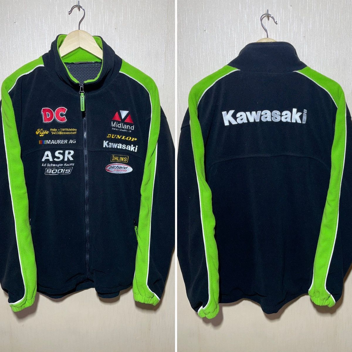 Vintage Kawasaki racing vintage racing fleece jacket Size US XL / EU 56 / 4 - 1 Thumbnail
