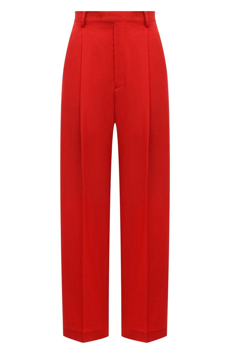 Marni MARNI red pleated front wool straight pants trousers 6 42 Size 28" / US 6 / IT 42 - 1 Thumbnail