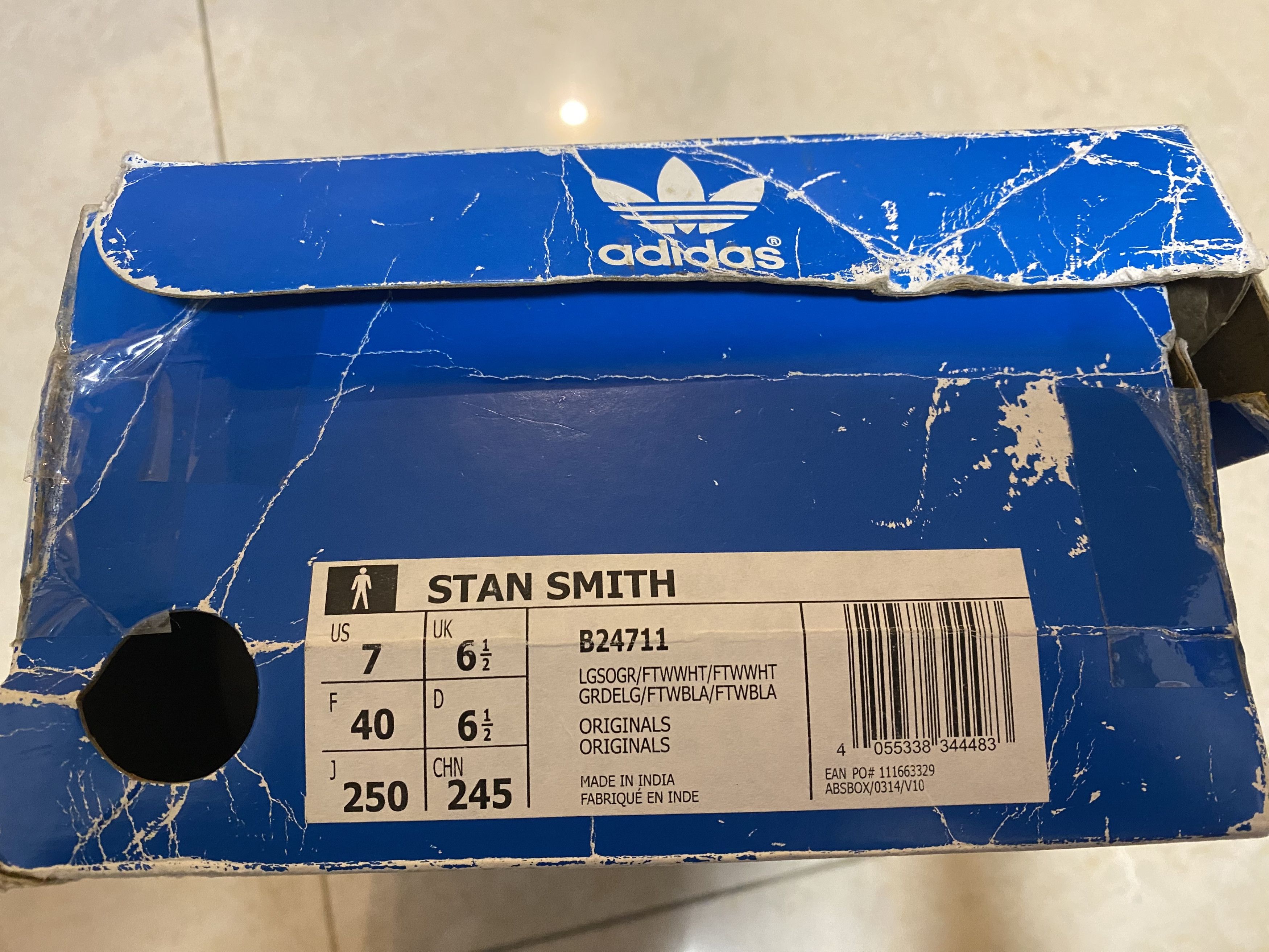 Adidas Adidas Stan Smith White and Grey Primeknit Sneakers US7 Size US 7 / EU 40 - 5 Thumbnail