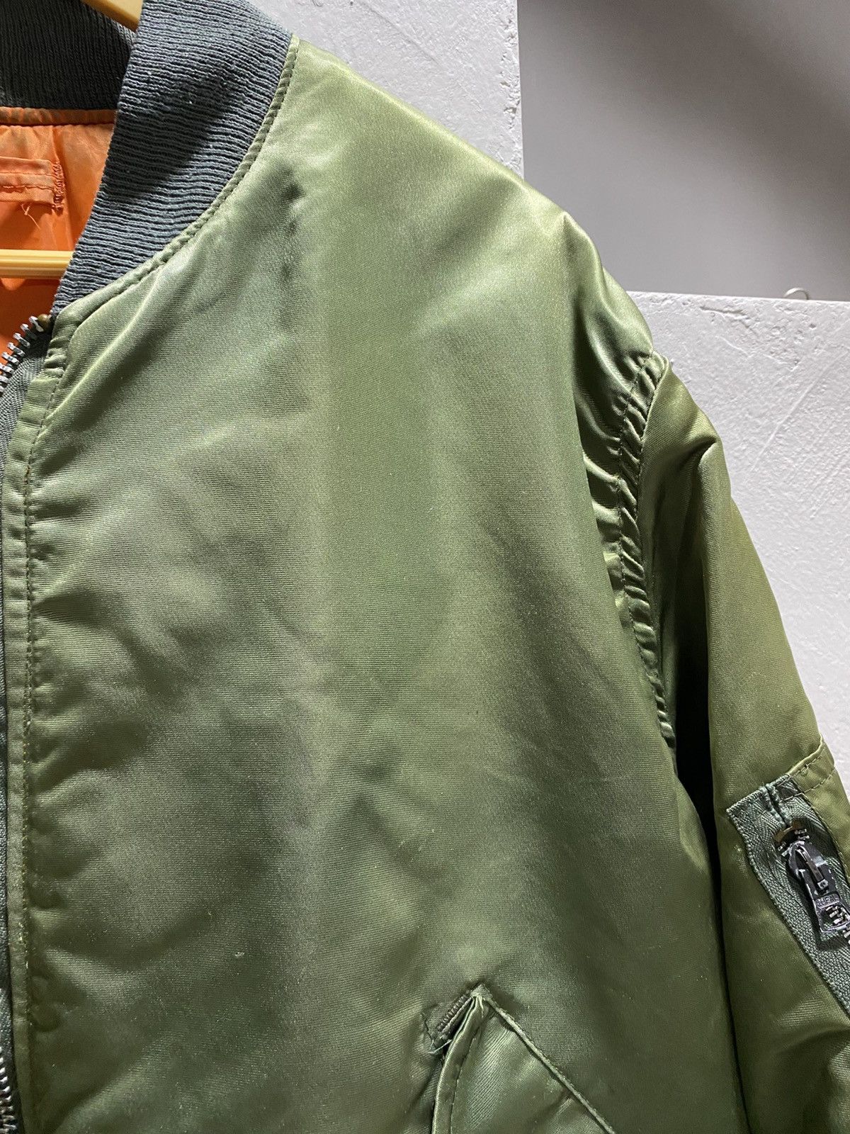 Alpha Industries Vintage 80s Corinth Mfg Ma-1 Bomber Jacket Issue Size US L / EU 52-54 / 3 - 4 Thumbnail