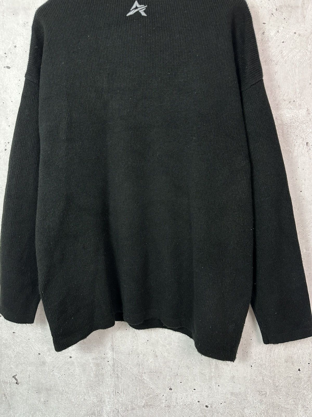 Avirex × Vintage Y2K Vintage Avirex Oversized Black Knit Sweater Size US XXL / EU 58 / 5 - 11 Thumbnail