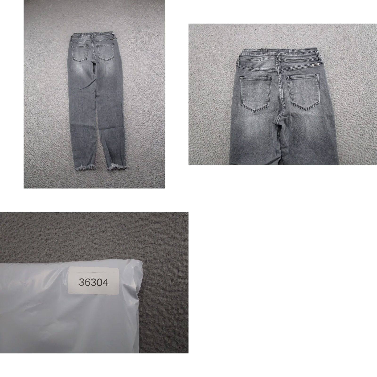 Vintage Kancan Jeans Womens Gray Stretch Denim High Rise Distressed Ankle Size 28 Regular 5-Pocket Penny? Size 28" / US 6 / IT 42 - 9 Thumbnail