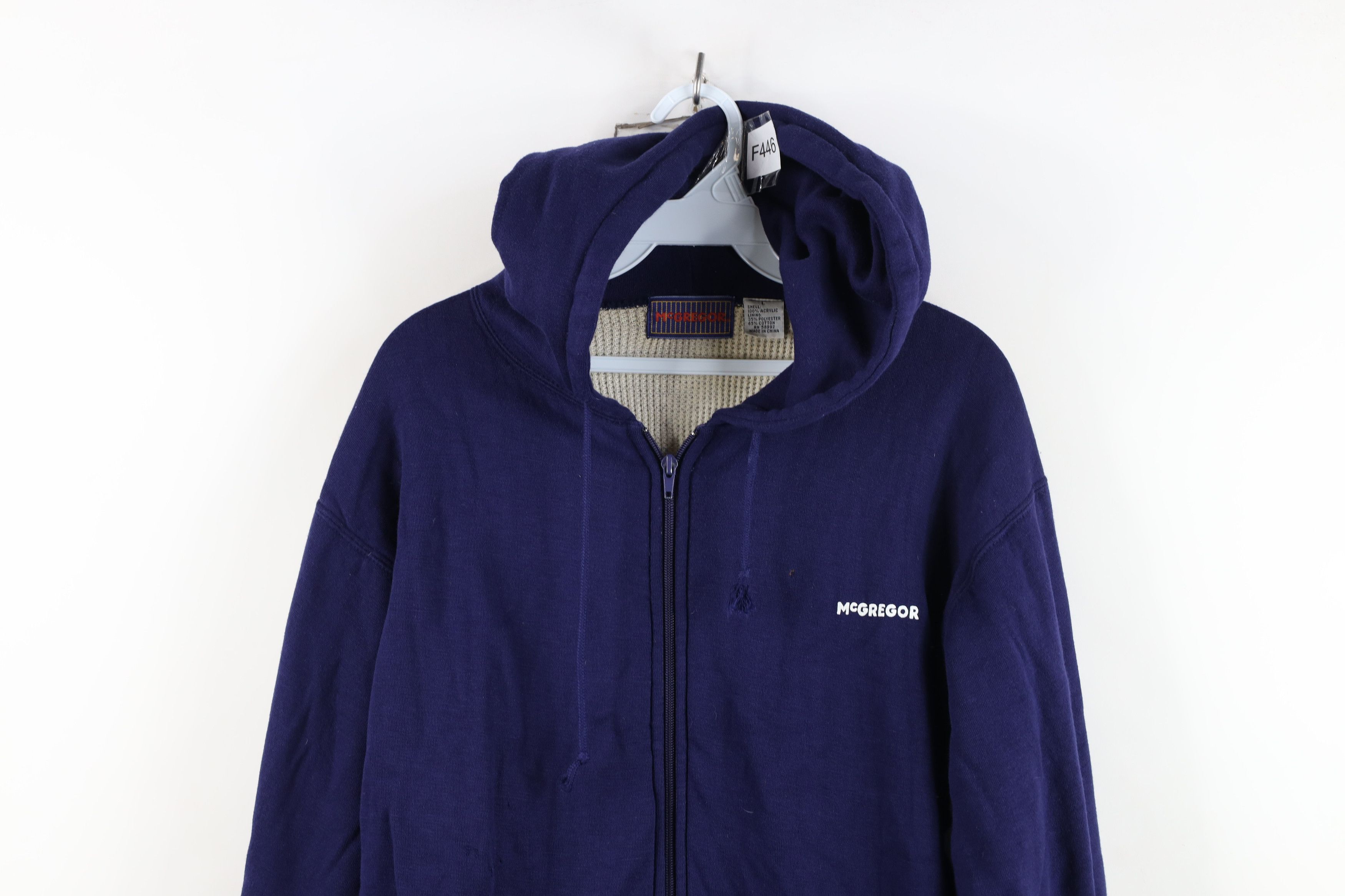 Vintage Vintage 70s 80s Streetwear Thermal Waffle Knit Lined Hoodie Size US L / EU 52-54 / 3 - 2 Thumbnail