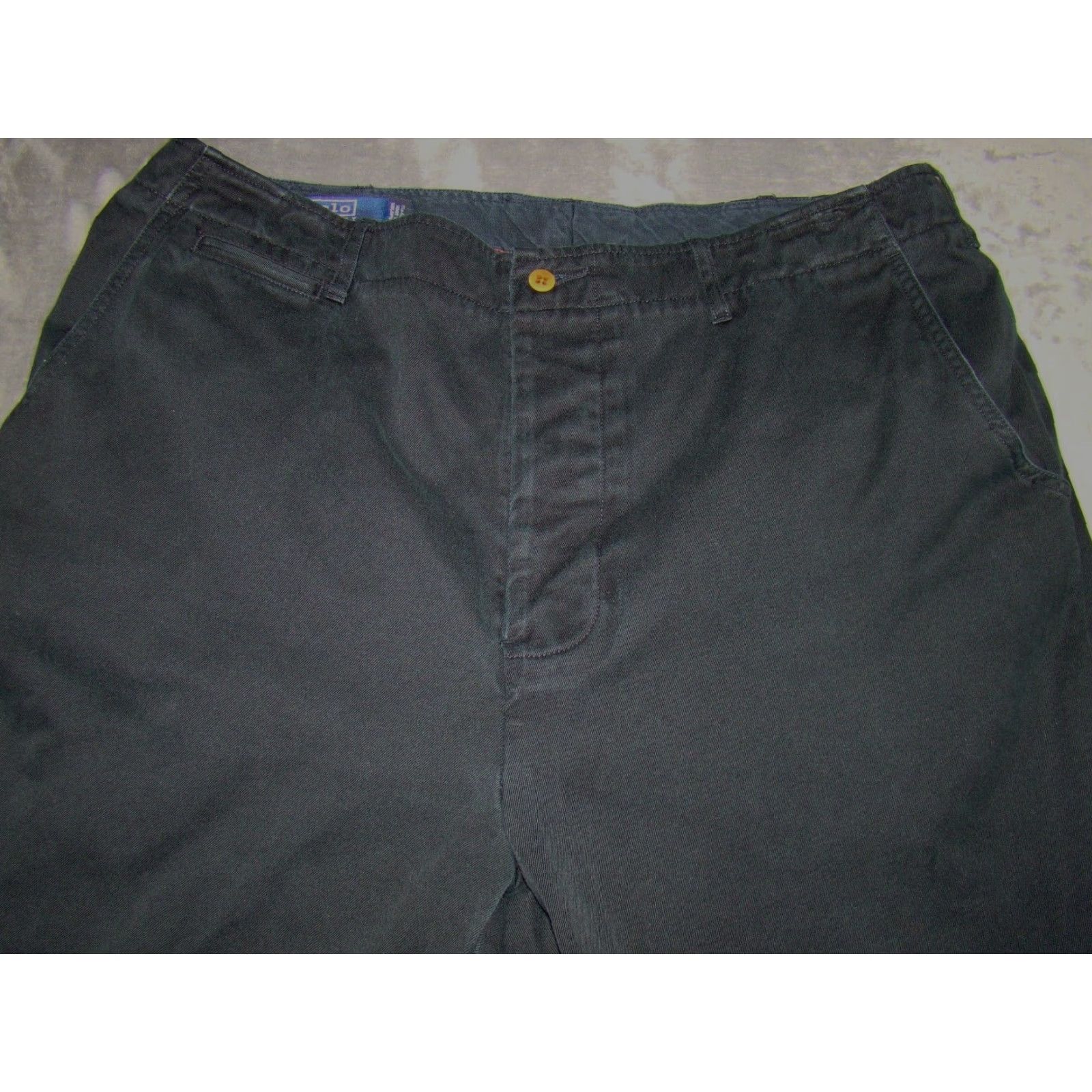 Polo Ralph Lauren Polo Ralph Lauren Vintage Chino Pants Mens 36x32 Navy Blue Button Fly Casual Flat Front Brown Buttons Regular Per Inseam 32 Size US M / EU 48-50 / 2 - 2 Thumbnail