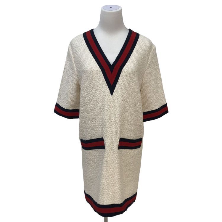 Gucci Gucci Textured V-Neck Dress Size 42 Size M / US 6-8 / IT 42-44 - 1 Thumbnail