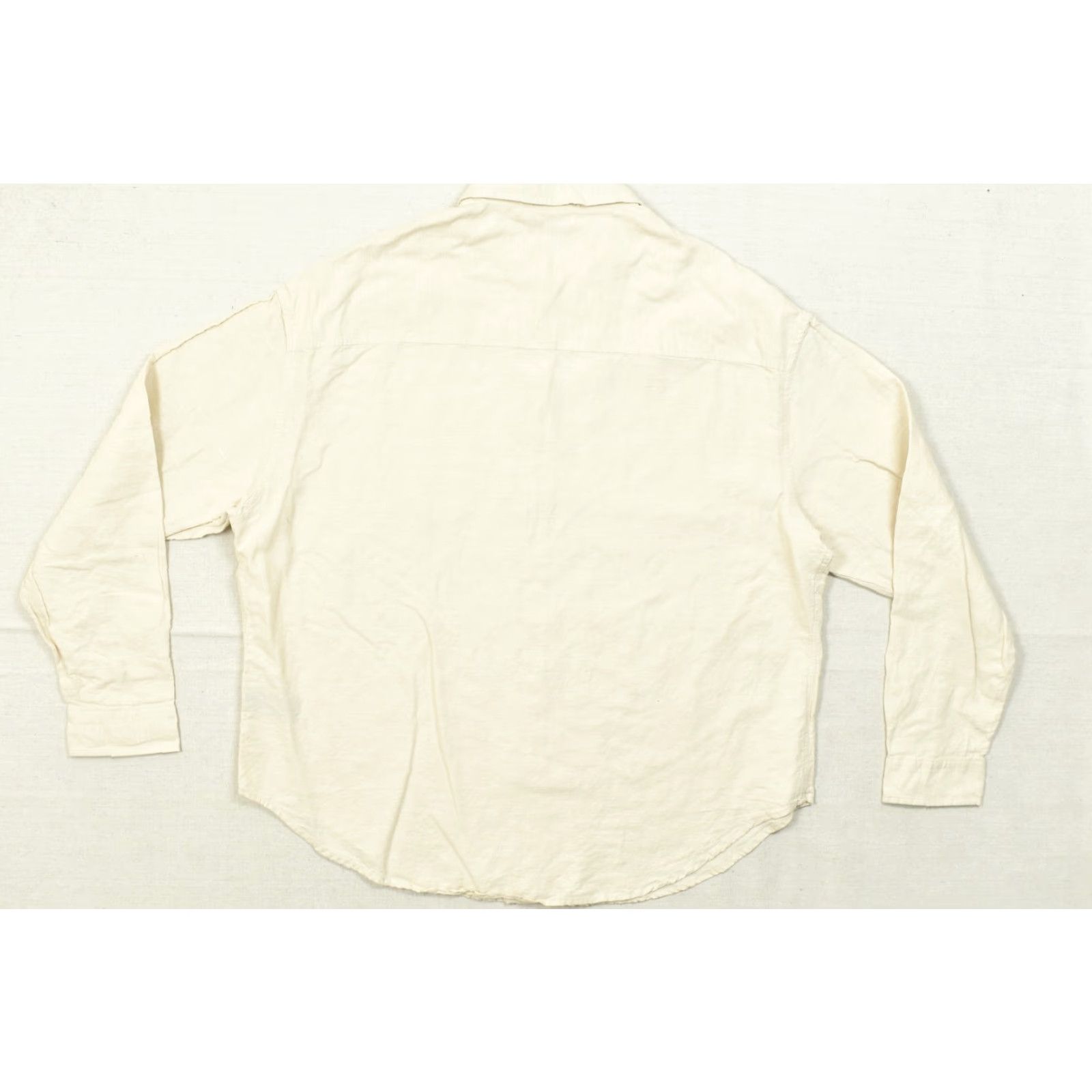 Asos ASOS DESIGN Shirt Men 2XL Linen Blend Long Sleeve Button-Down Cream Beige 46-4 Size US XXL / EU 58 / 5 - 2 Thumbnail