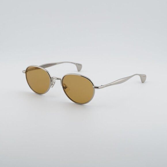 Bottega Veneta Bottega Veneta BV1396S 001 Sunglasses Silver Round Frame Size ONE SIZE - 1 Thumbnail