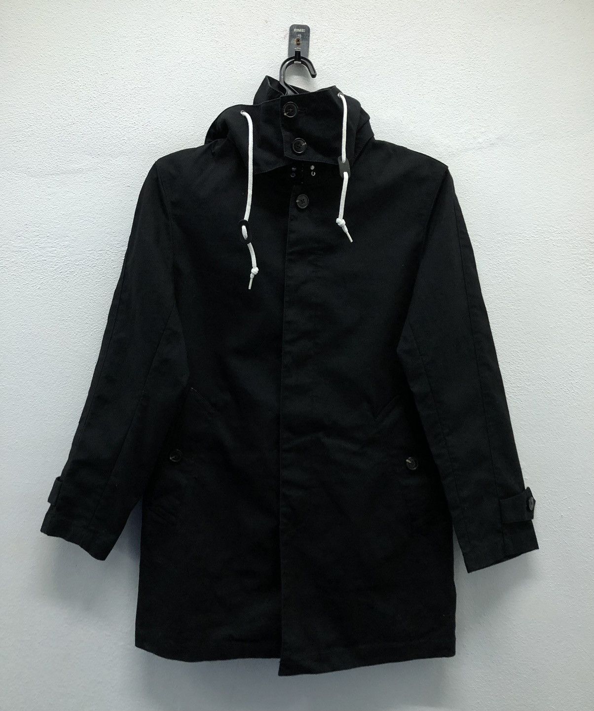 NANO universe × Vintage Nano Universe Tokyo Black Cotton Hooded Coat – Size S Size US S / EU 44-46 / 1 - 1 Thumbnail
