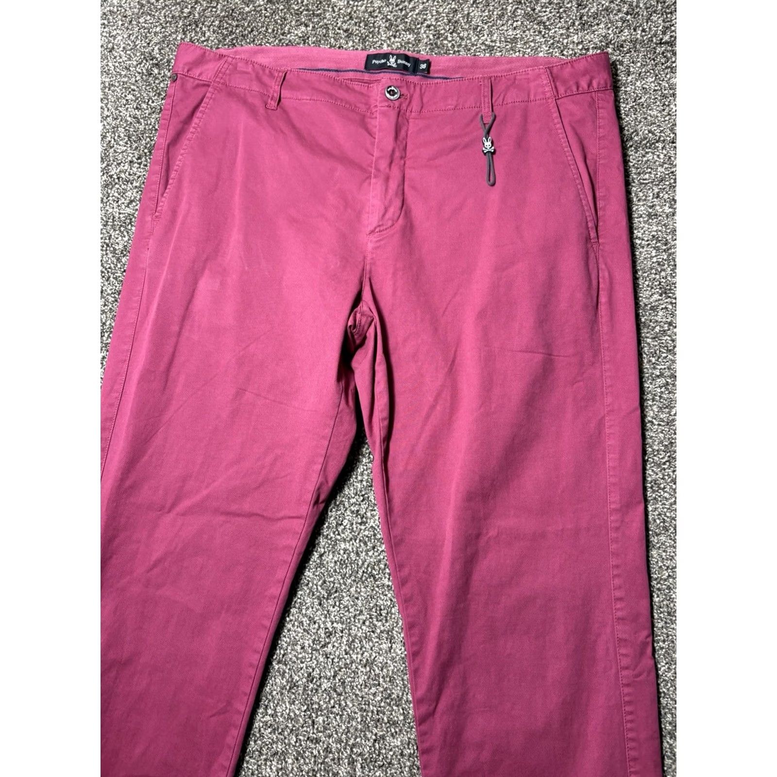 Psycho Bunny Psycho Bunny Pants 38x34 Pink Cotton Stretch - Casual Mens 38 Size Size US 38 / EU 54 - 5 Thumbnail