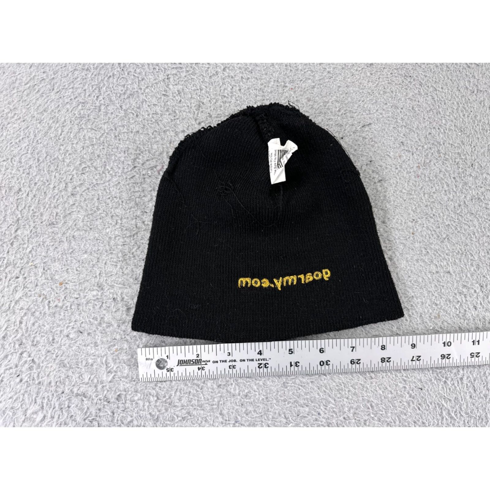 Vintage US Army Beanie Hat One Size Black Knit 100% Polyester Winter Skein Warm Adult Men Men’s? Size ONE SIZE - 3 Thumbnail